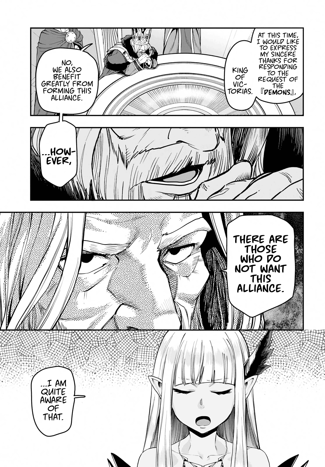 Konjiki no Moji Tsukai - Yuusha Yonin ni Makikomareta Unique Cheat Chapter 59 page 7 - Chapter 59: Human-Demon Alliance Conference, Part 1