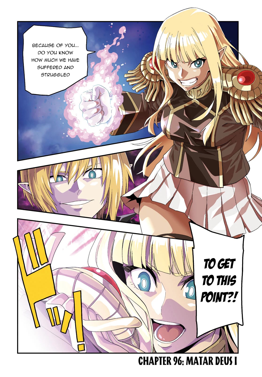Konjiki no Moji Tsukai - Yuusha Yonin ni Makikomareta Unique Cheat Chapter 96 page 3 - Chapter 96: Matar Deus I