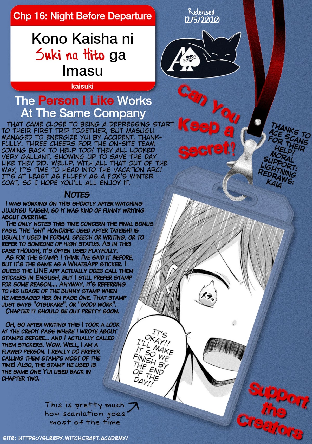 Kono Kaisha ni Suki na Hito ga Imasu Chapter 16 page 15 - Chapter 16: Night Before Departure