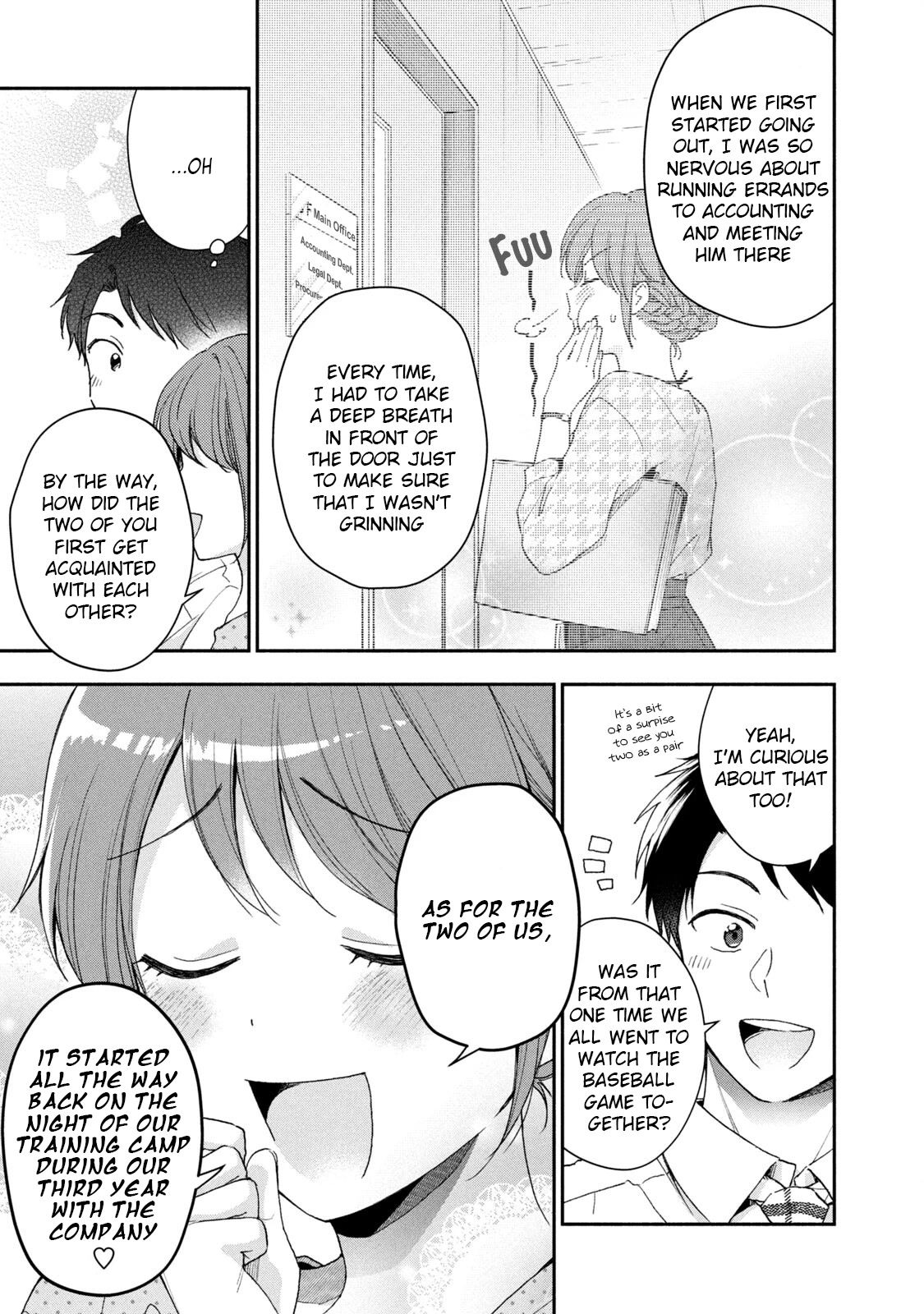 Kono Kaisha ni Suki na Hito ga Imasu Chapter 66 page 7 - Chapter 66: First Time Sharing Love Stories