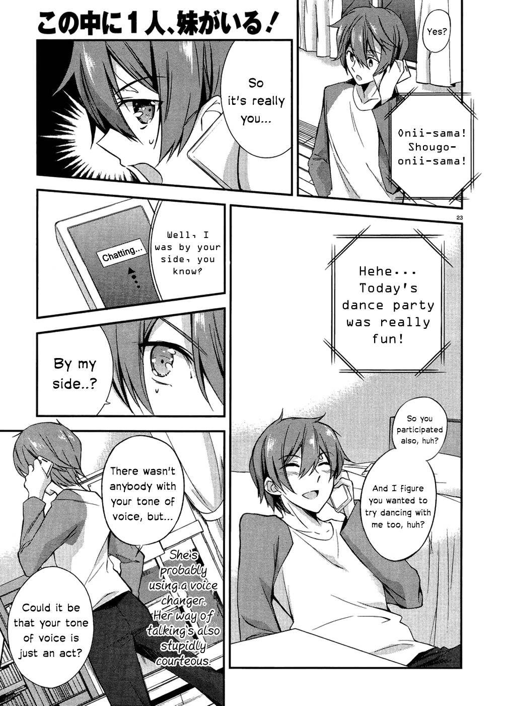 Kono Naka ni Hitori, Imouto ga Iru! Chapter 2 page 23 - Chapter 2: The Younger Sister and the Dance in the Moonlit Night