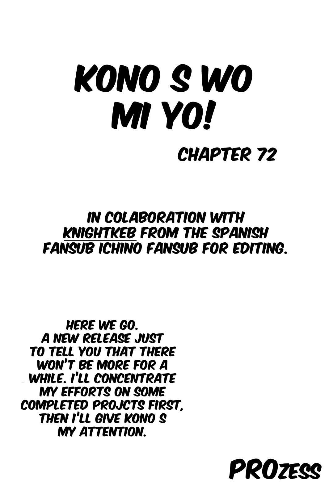 Kono S o, Mi yo! Chapter 72 page 1 - Chapter 72: Envy
