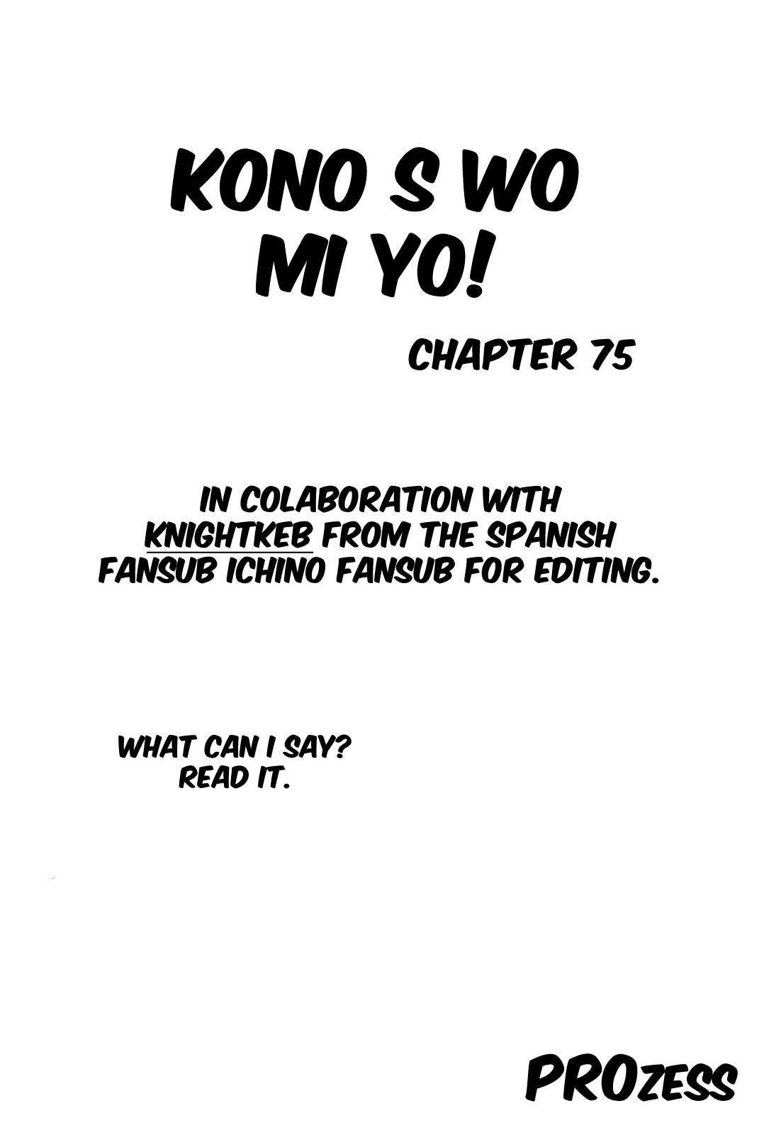 Kono S o, Mi yo! Chapter 75 page 18 - Chapter 75: Not Letting Go