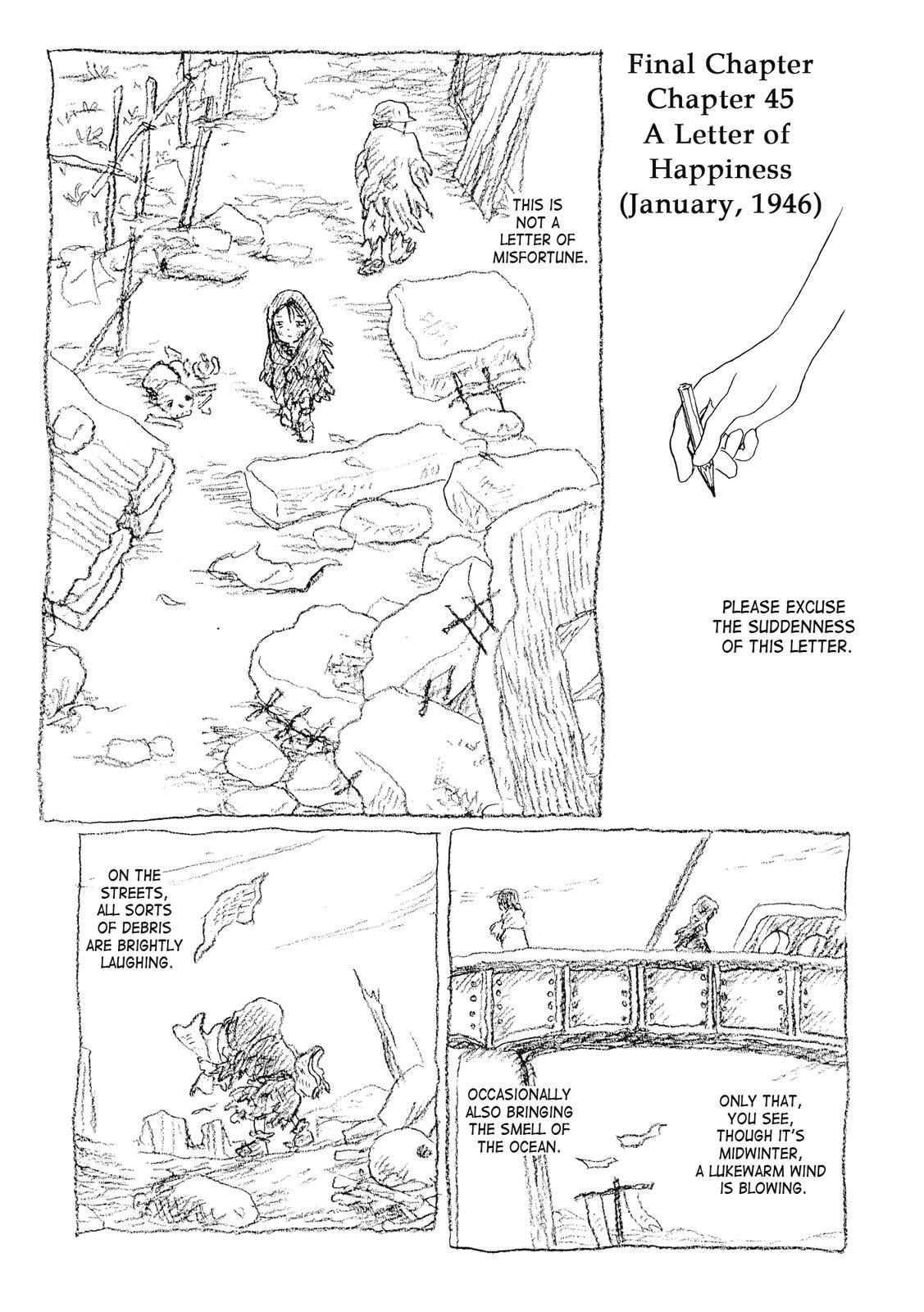 Kono Sekai no Katasumini Chapter 3.45 page 1 - Vol.3 Chapter 45: A Letter of Happiness (January, 1946) [END]
