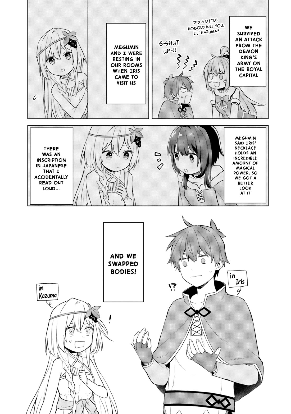 Kono Subarashii Sekai ni Nichijou wo! Chapter 31 page 2 - Chapter 31: Body Swapping in This Everyday Life!