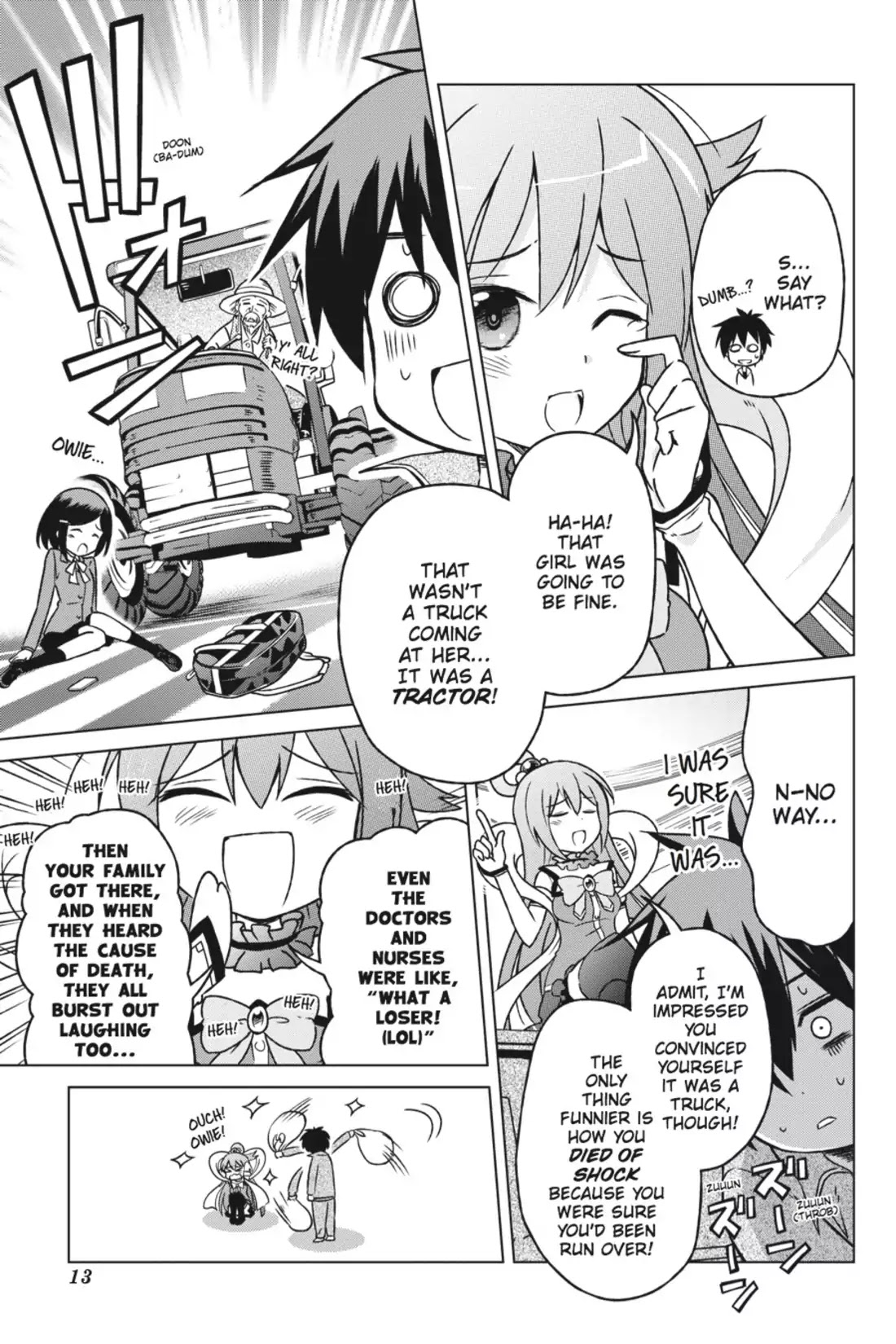 Kono Subarashii Sekai ni Shukufuku o! Chapter 1 page 13 - Chapter 1: May I Go to a New World with This Self-Proclaimed Goddess!