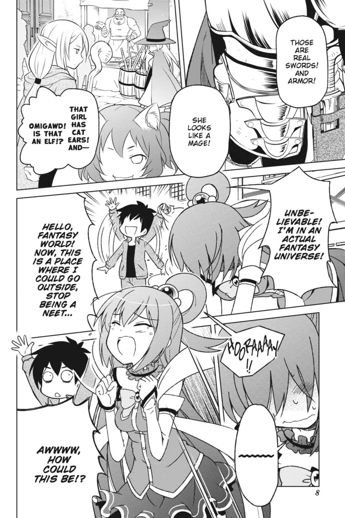 Kono Subarashii Sekai ni Shukufuku o! Chapter 1 page 8 - Chapter 1: May I Go to a New World with This Self-Proclaimed Goddess!