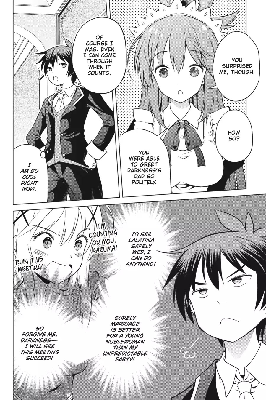 Kono Subarashii Sekai ni Shukufuku o! Chapter 27 page 6 - Chapter 27: May There Be a Good Match for This Noble Daughter! (1)