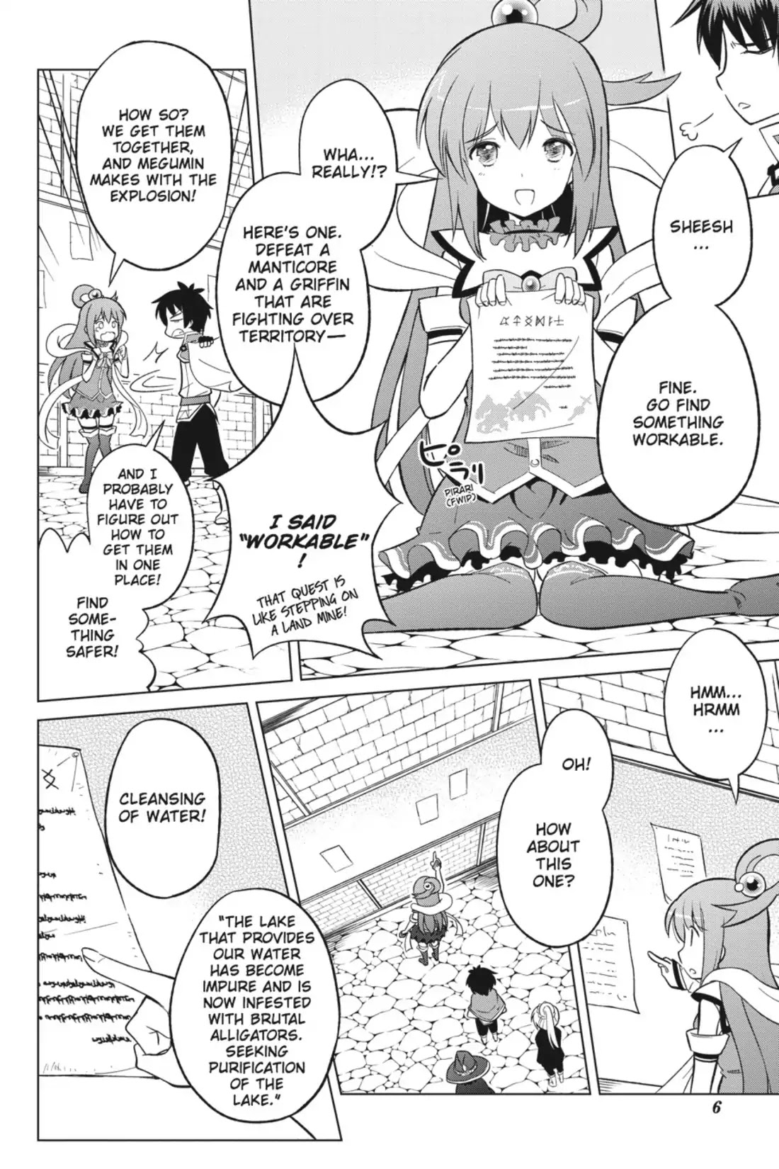 Kono Subarashii Sekai ni Shukufuku o! Chapter 6 page 7 - Chapter 6: May the Self-Proclaimed Goddess Make Holy Water of This Lake!