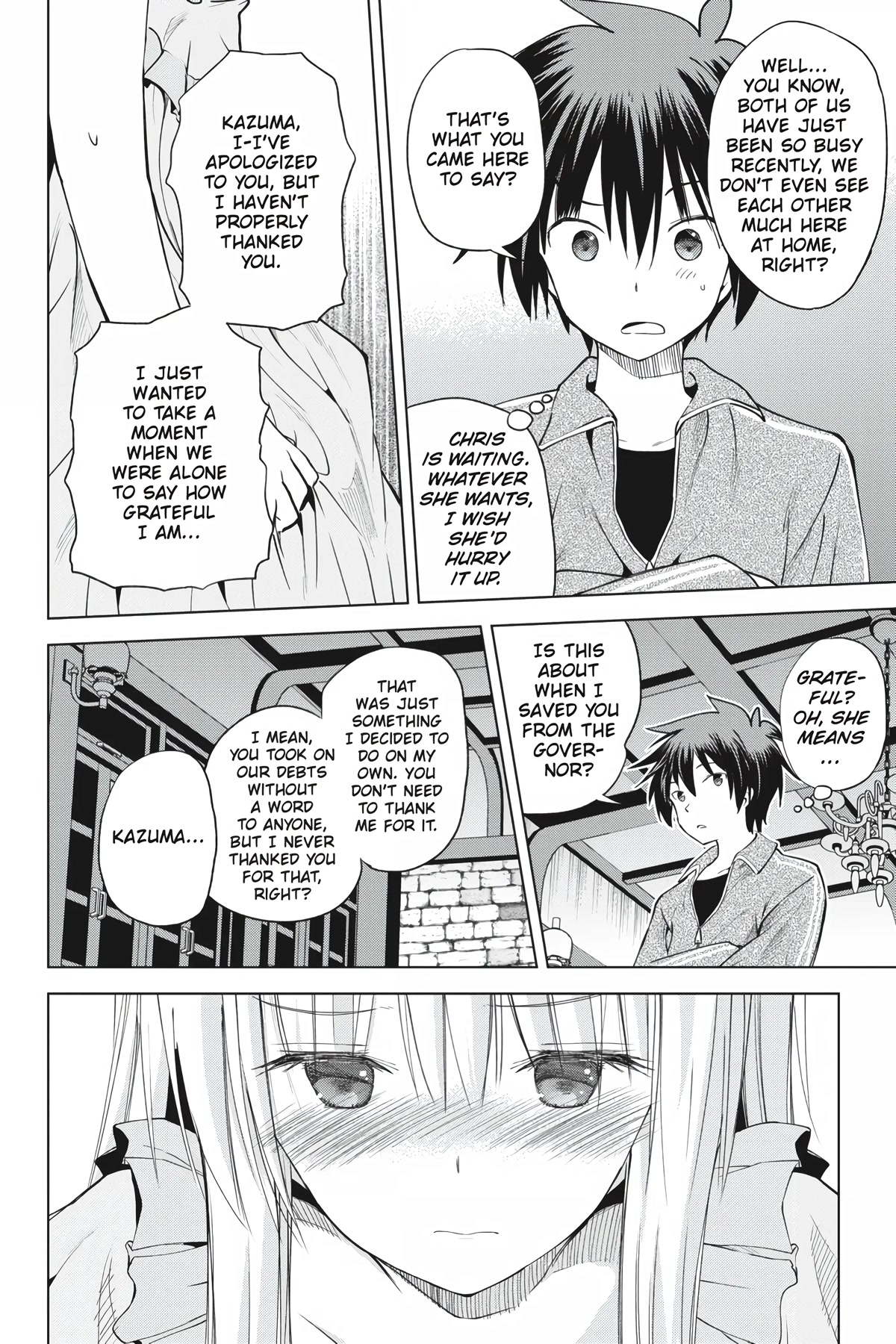 Kono Subarashii Sekai ni Shukufuku o! Chapter 89 page 4 - Chapter 89: Darkness Shows Her Gratitude