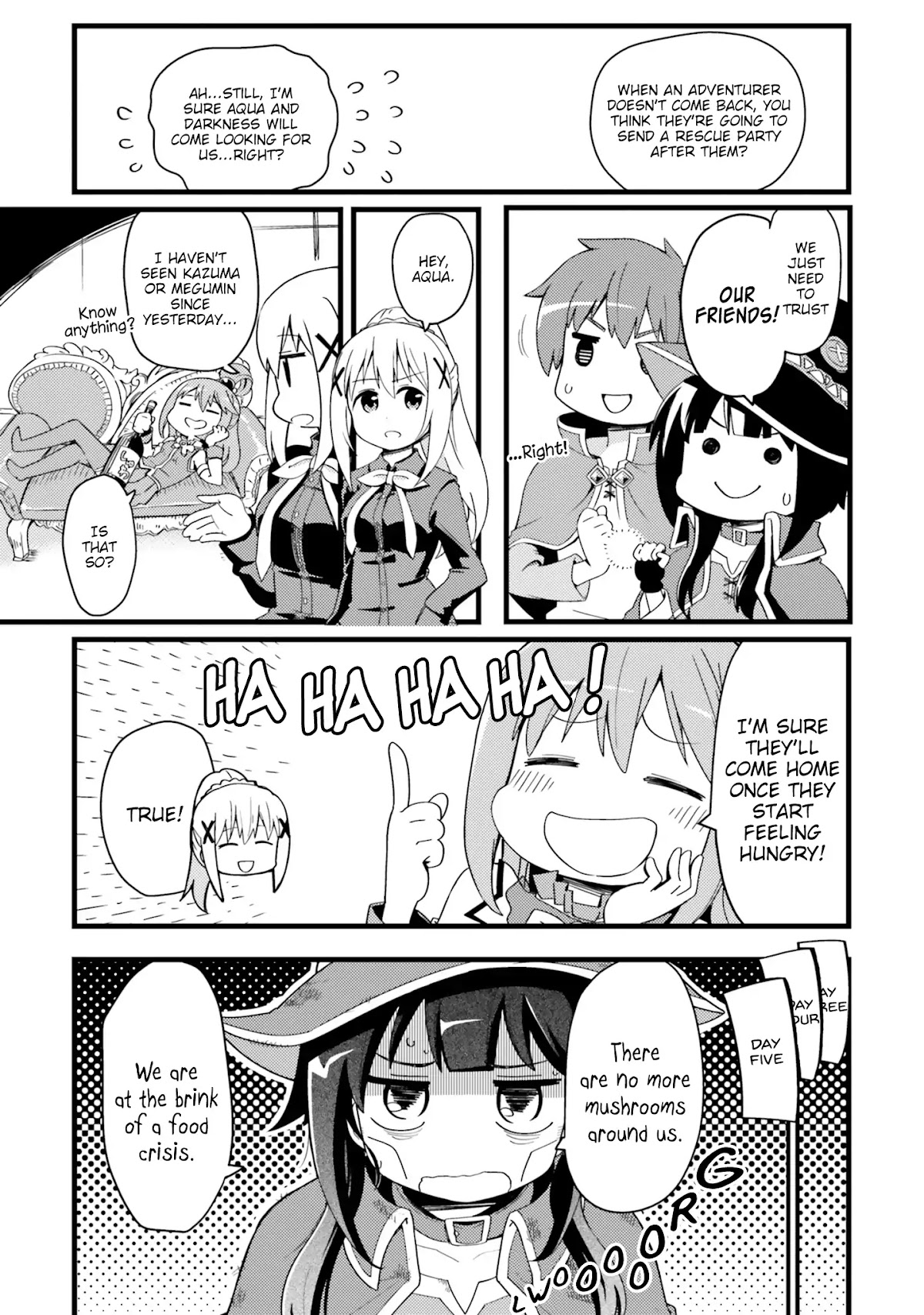 Kono Subarashii Sekai ni Shukufuku wo! Megumin Anthology Aka Chapter 11 page 5 - Chapter 11: Gifting this Survival with Blessings! (Magokoro Kurage)