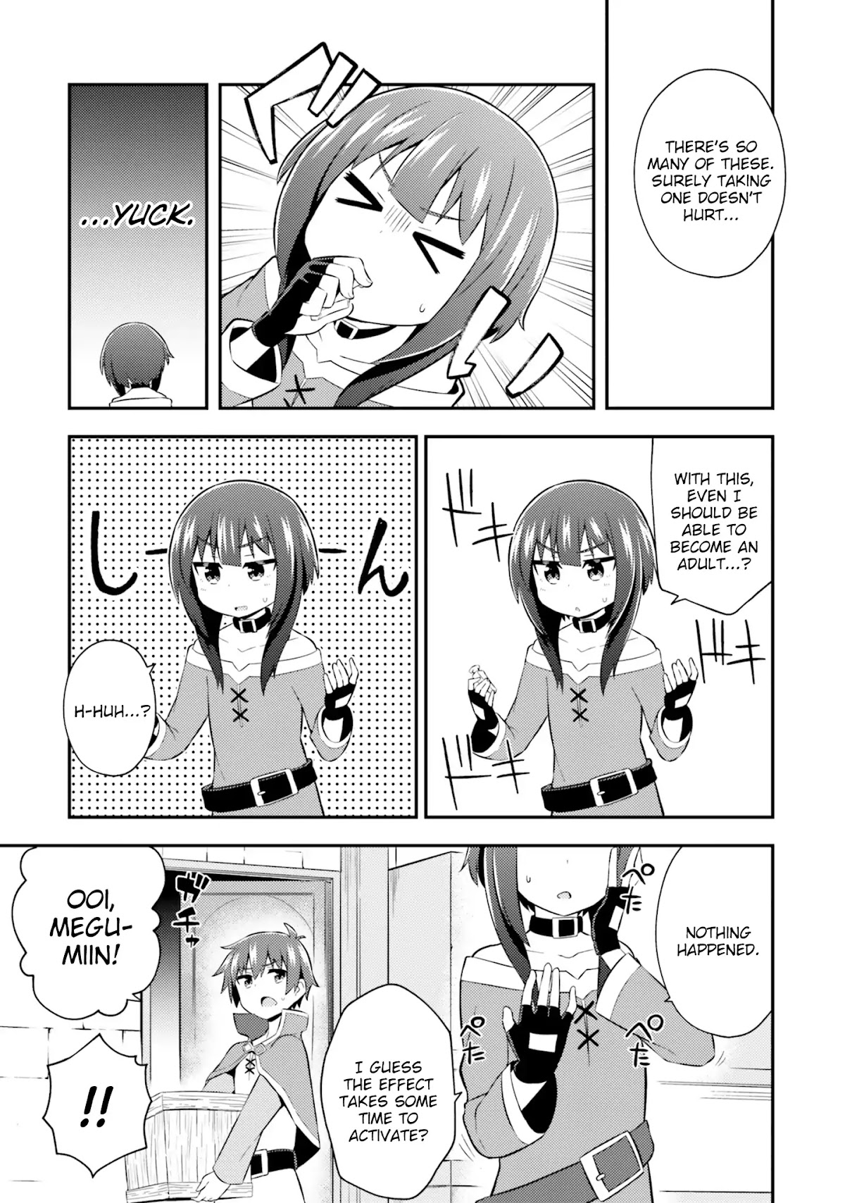 Kono Subarashii Sekai ni Shukufuku wo! Megumin Anthology Aka Chapter 12 page 4 - Chapter 12: Gifting Growth for this Modest Body! (Texteater)