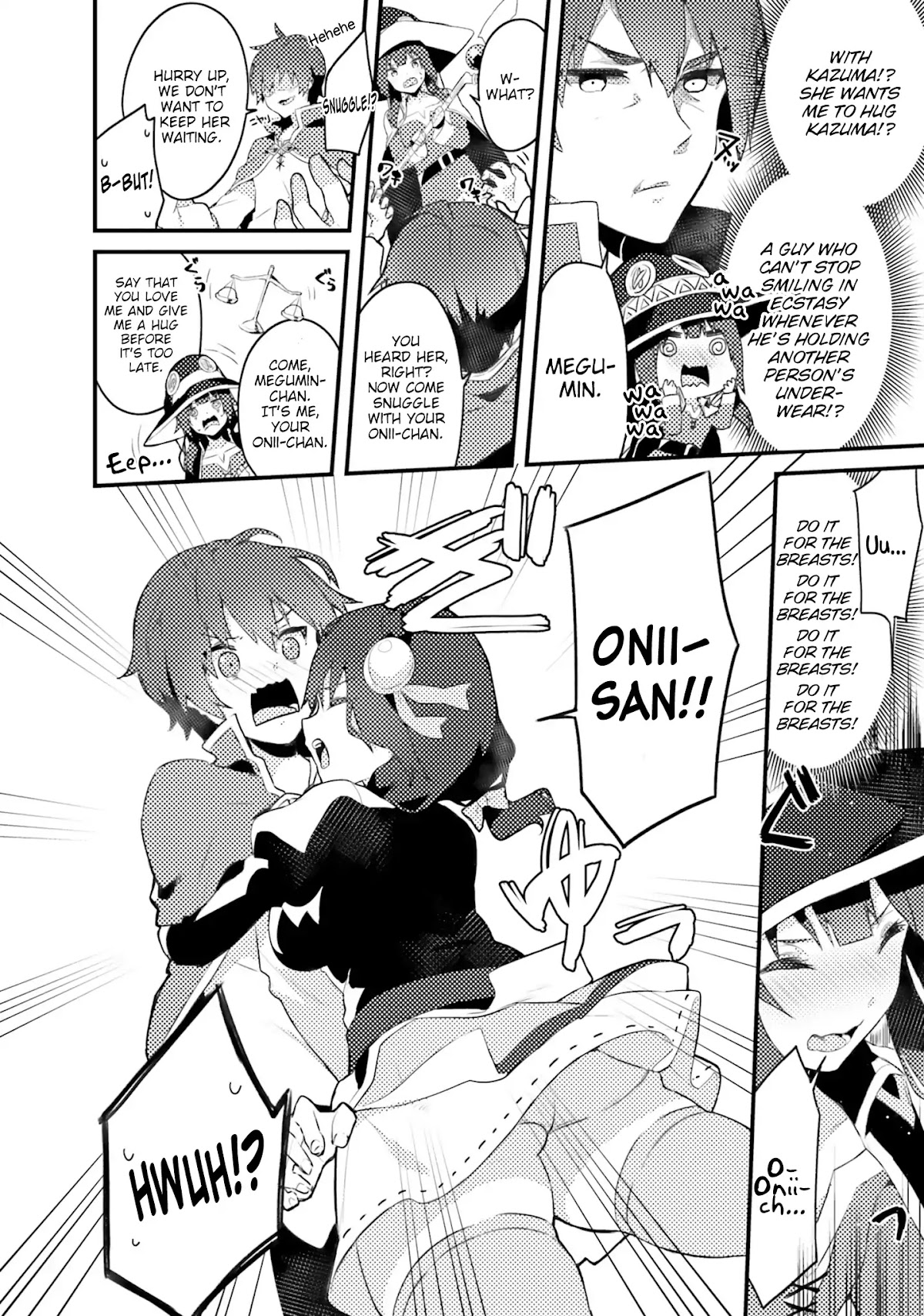 Kono Subarashii Sekai ni Shukufuku wo! Megumin Anthology Aka Chapter 3 page 4 - Chapter 3: Judgement Upon Obnoxious Big Breasts! (Itohana)