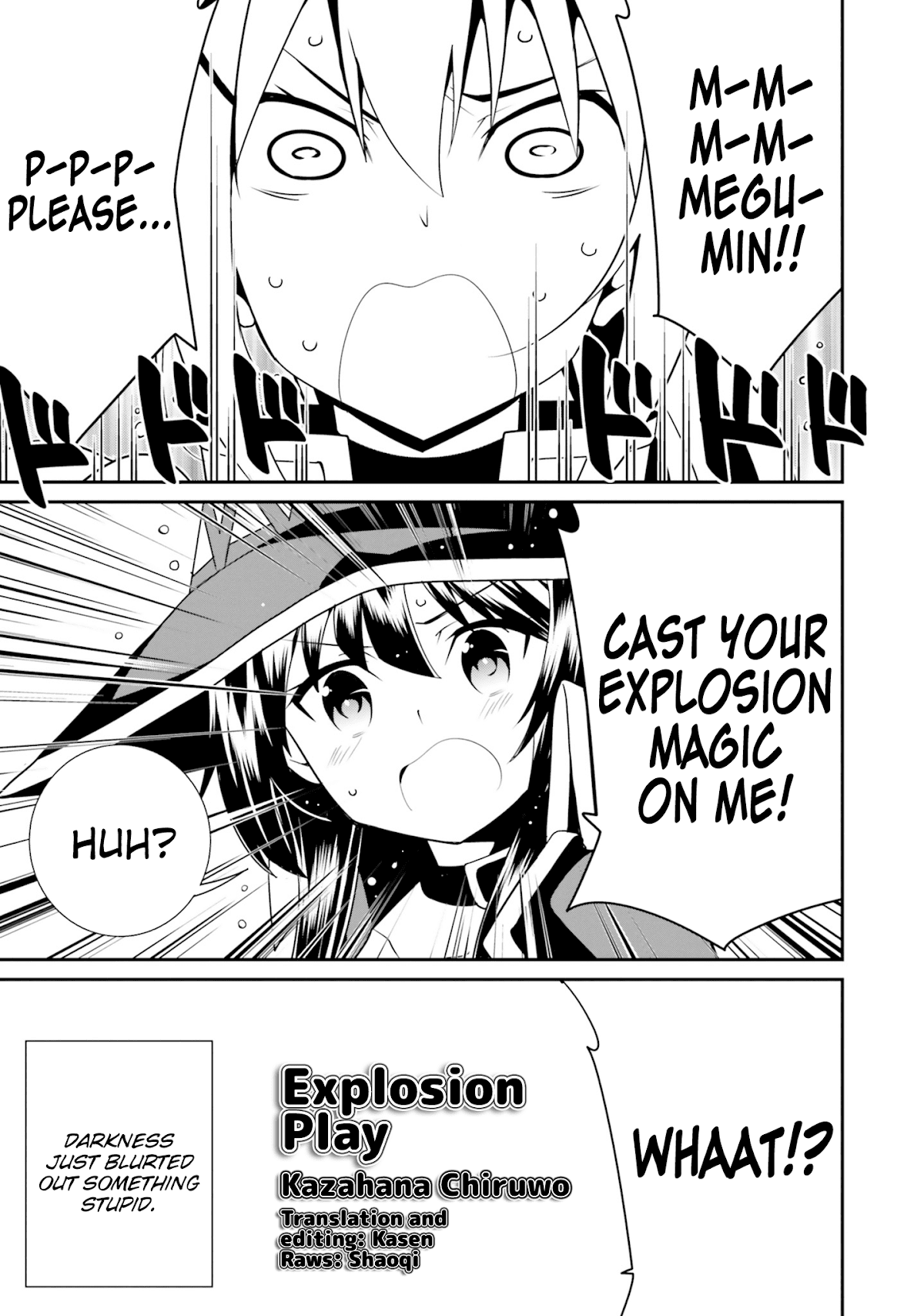 Kono Subarashii Sekai ni Shukufuku wo! Megumin Anthology Aka Chapter 8 page 1 - Chapter 8: Kazahana Chiruwo - Explosion Play