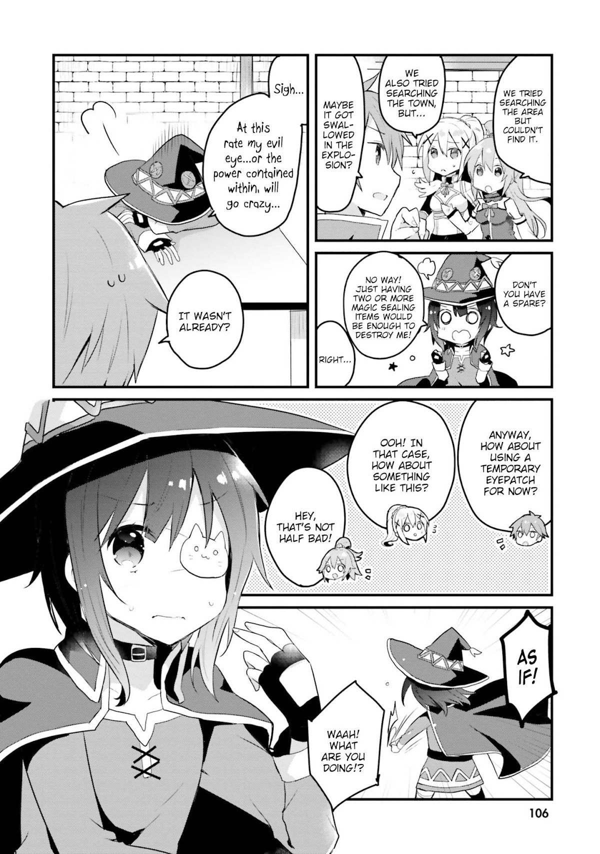 Kono Subarashii Sekai ni Shukufuku wo! Megumin Anthology Aka Chapter 9 page 2 - Chapter 9: Shiroi Hakuto - Explosion Girl and the Precious Eyepatch