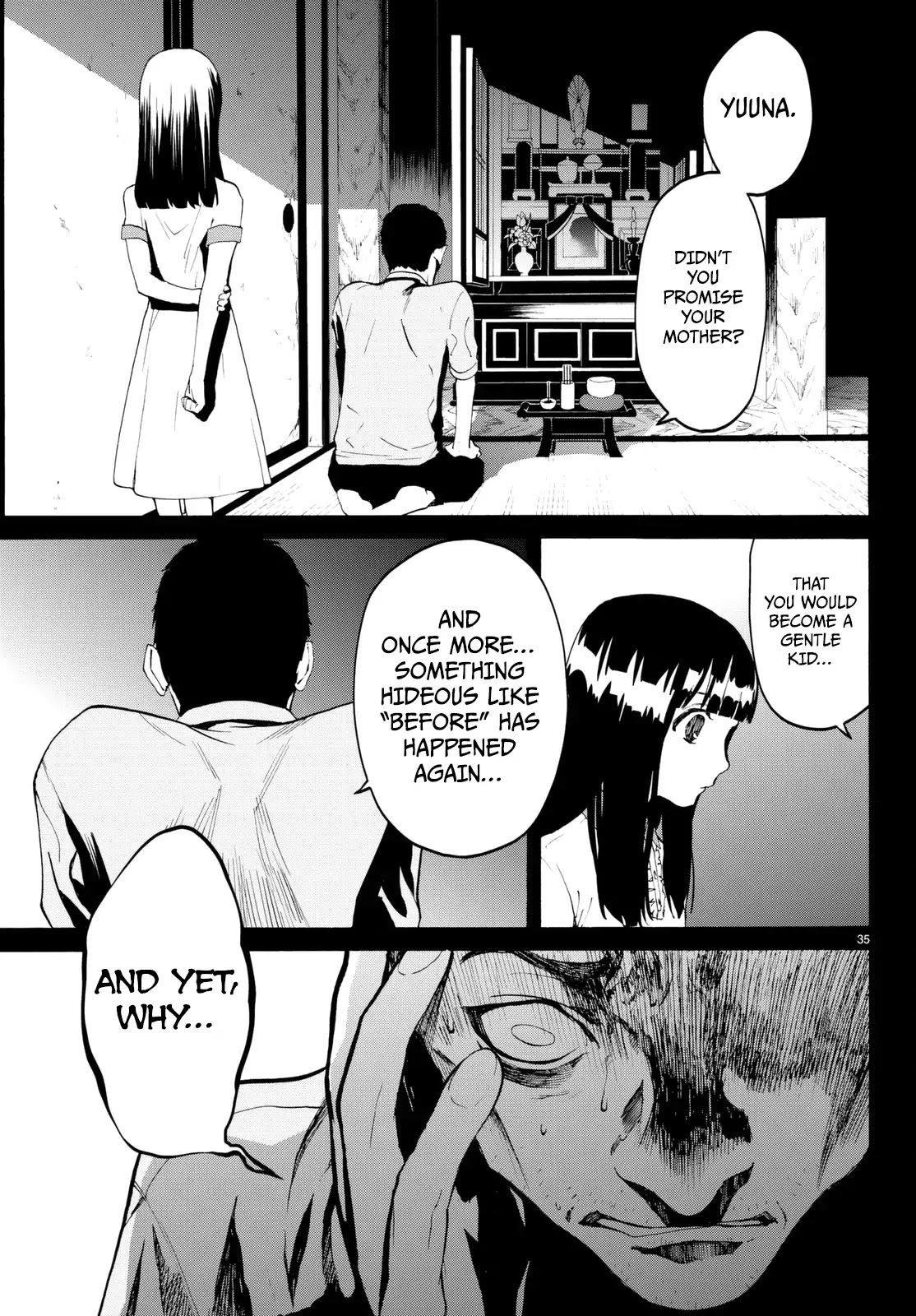 Konya wa Tsuki ga Kirei Desu ga, Toriaezu Shi ne Chapter 18 page 36 - Chapter 18
