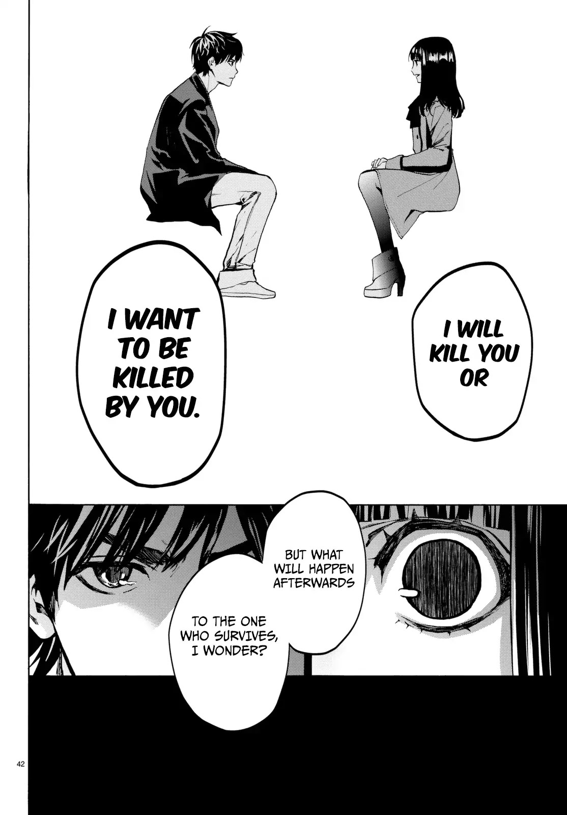 Konya wa Tsuki ga Kirei Desu ga, Toriaezu Shi ne Chapter 18 page 43 - Chapter 18