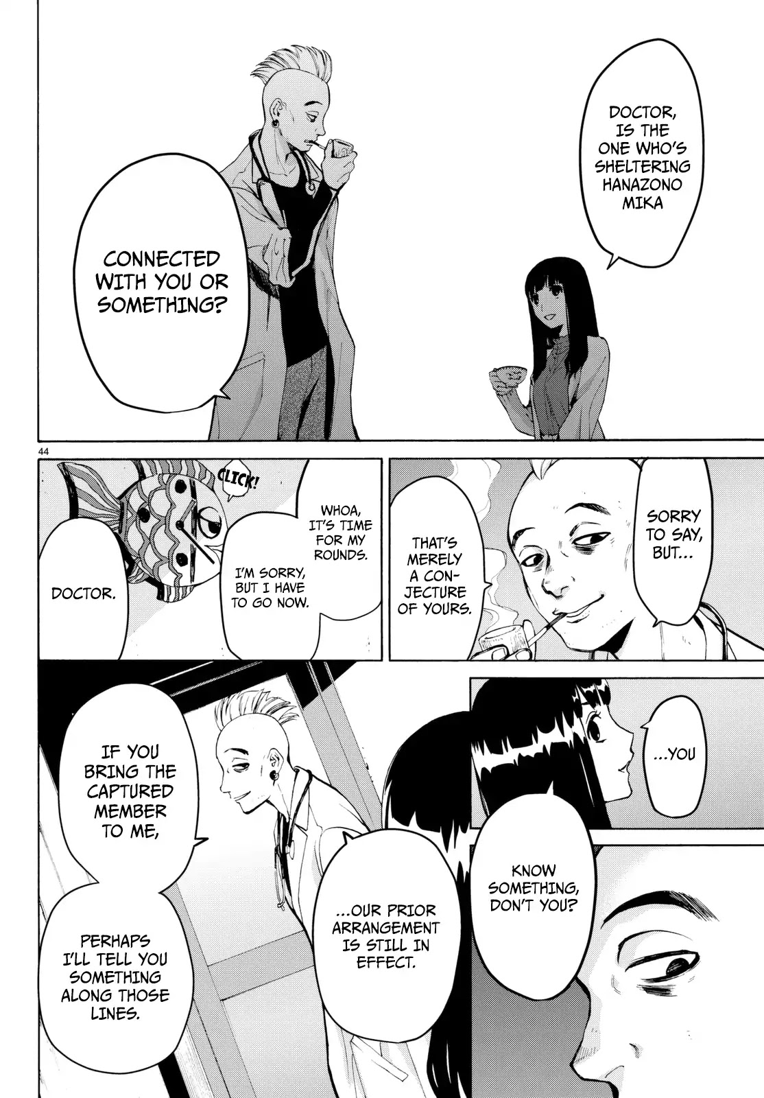 Konya wa Tsuki ga Kirei Desu ga, Toriaezu Shi ne Chapter 19 page 43 - Chapter 19