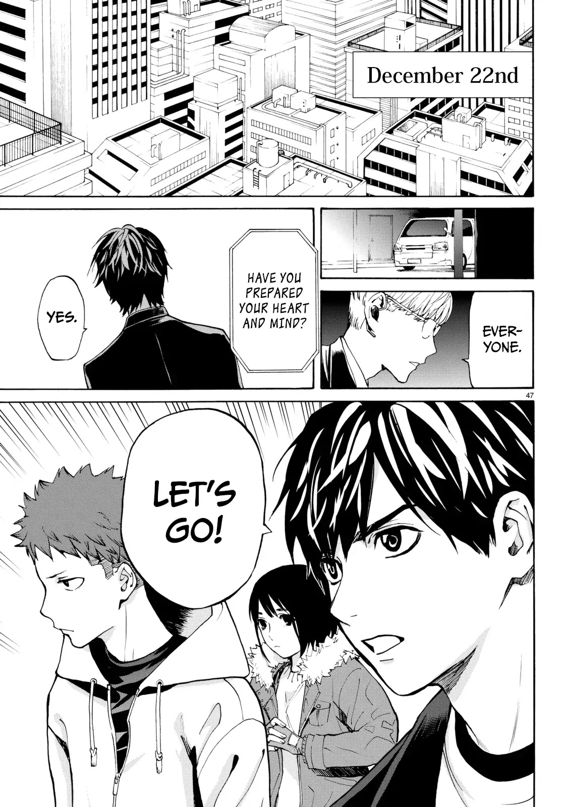 Konya wa Tsuki ga Kirei Desu ga, Toriaezu Shi ne Chapter 19 page 46 - Chapter 19