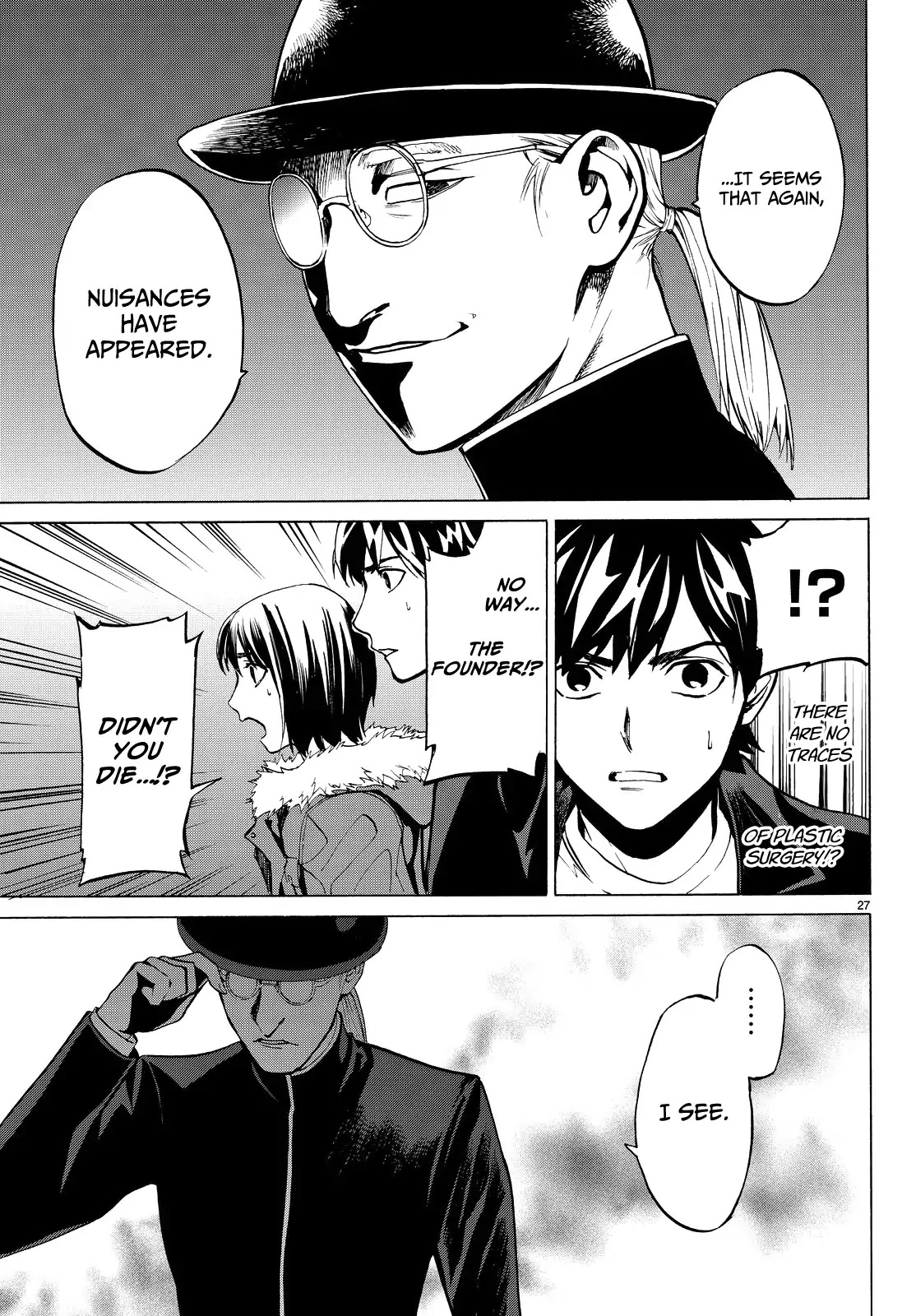 Konya wa Tsuki ga Kirei Desu ga, Toriaezu Shi ne Chapter 23 page 27 - Chapter 23: Founder