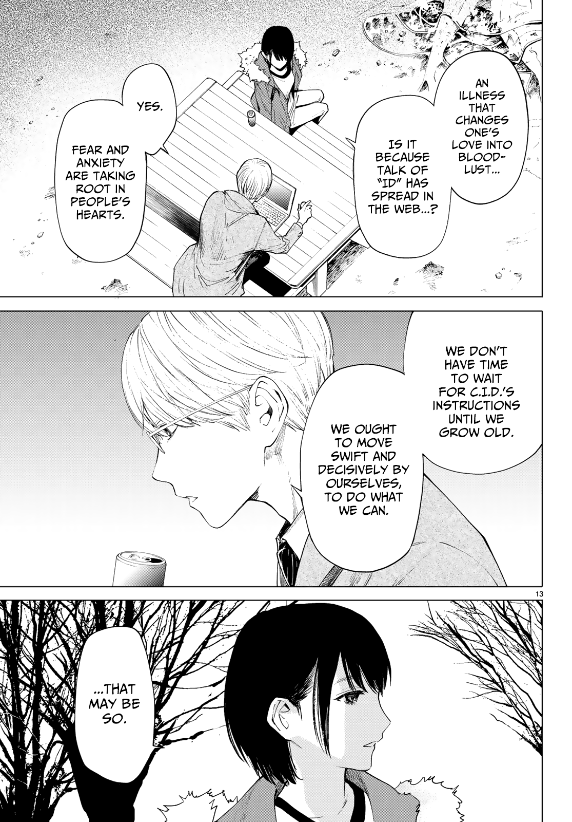 Konya wa Tsuki ga Kirei Desu ga, Toriaezu Shi ne Chapter 36 page 15 - Chapter 36: Oath