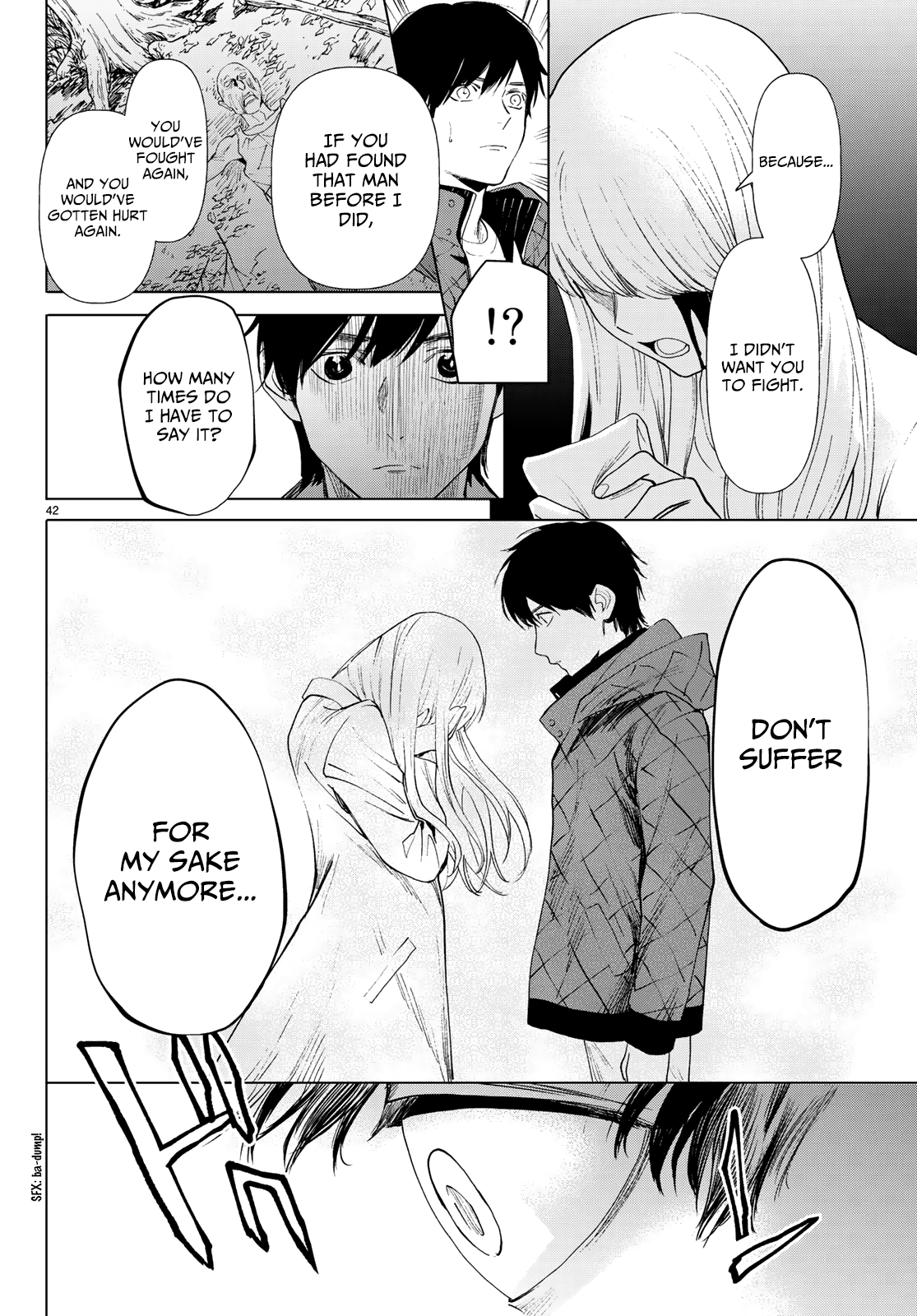 Konya wa Tsuki ga Kirei Desu ga, Toriaezu Shi ne Chapter 36 page 42 - Chapter 36: Oath