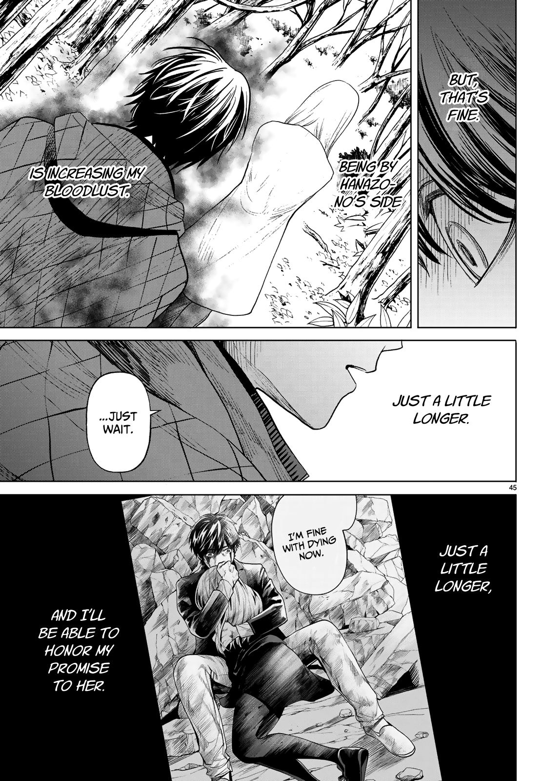 Konya wa Tsuki ga Kirei Desu ga, Toriaezu Shi ne Chapter 36 page 45 - Chapter 36: Oath