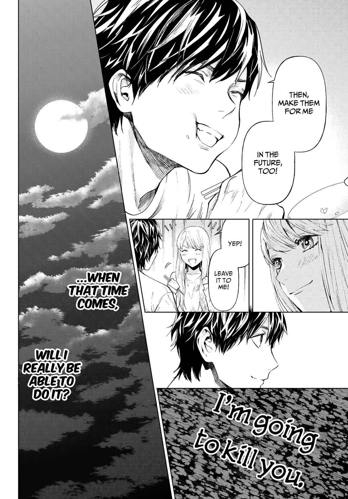 Konya wa Tsuki ga Kirei Desu ga, Toriaezu Shi ne Chapter 37 page 12 - Chapter 37: Self-awareness