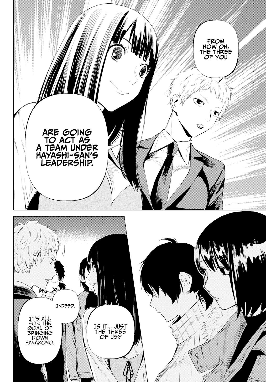Konya wa Tsuki ga Kirei Desu ga, Toriaezu Shi ne Chapter 41 page 30 - Chapter 41: Suspicion