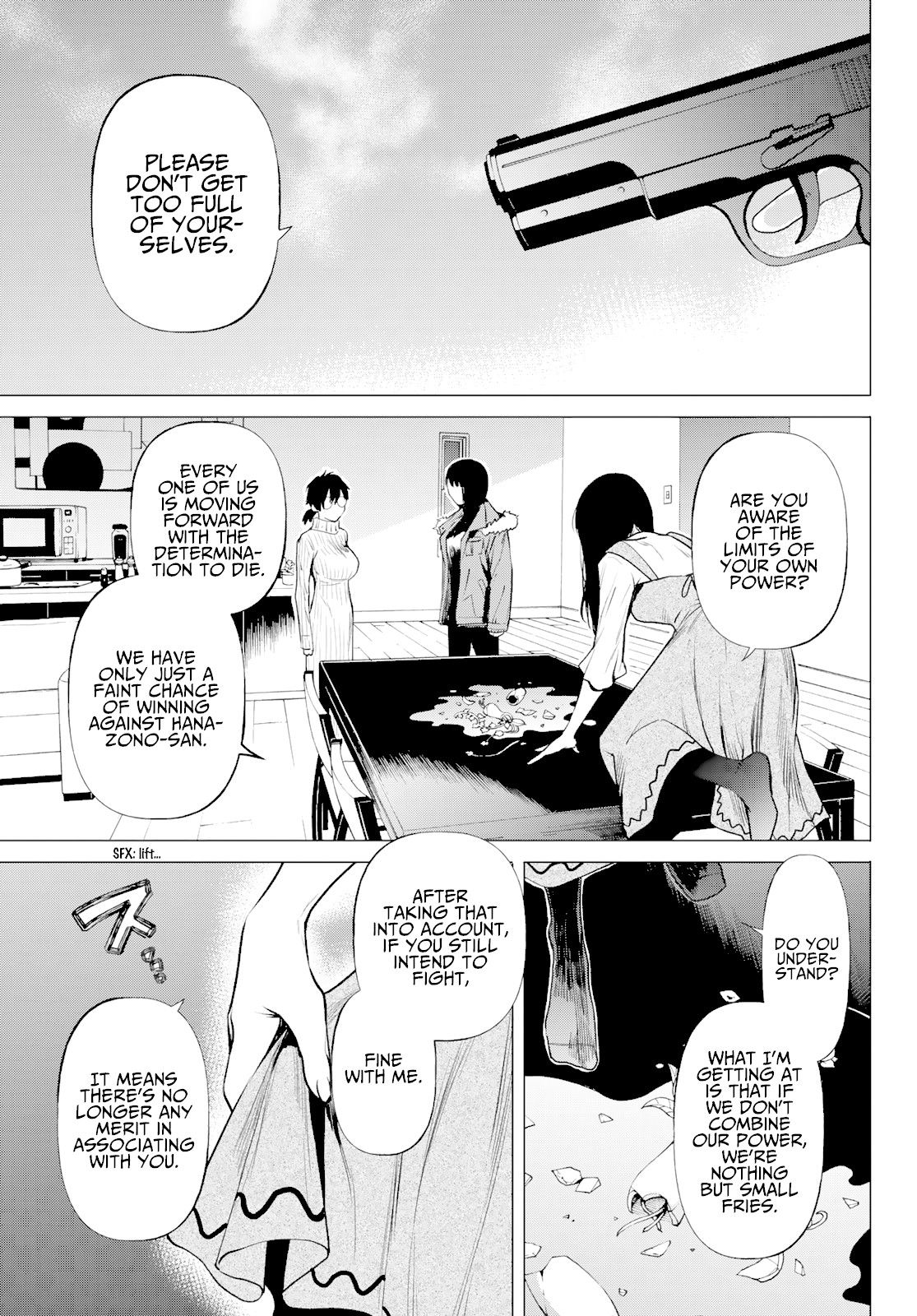 Konya wa Tsuki ga Kirei Desu ga, Toriaezu Shi ne Chapter 41 page 39 - Chapter 41: Suspicion