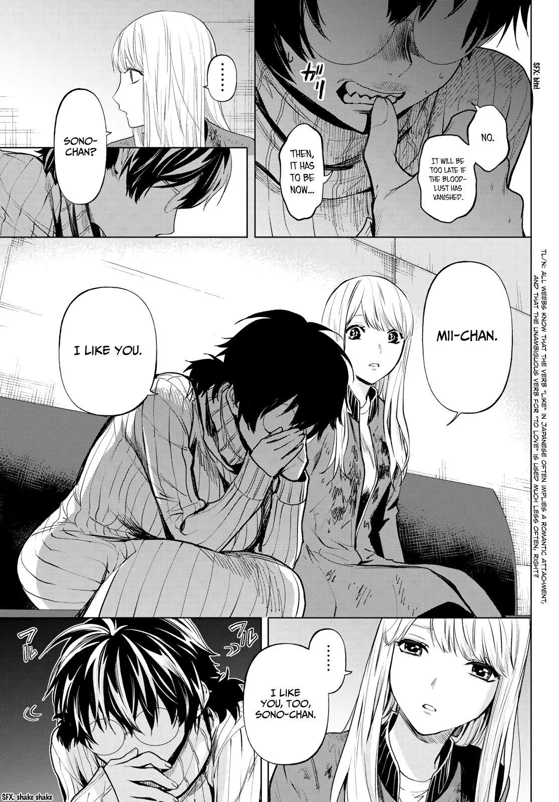 Konya wa Tsuki ga Kirei Desu ga, Toriaezu Shi ne Chapter 43 page 17 - Chapter 43: Close friends