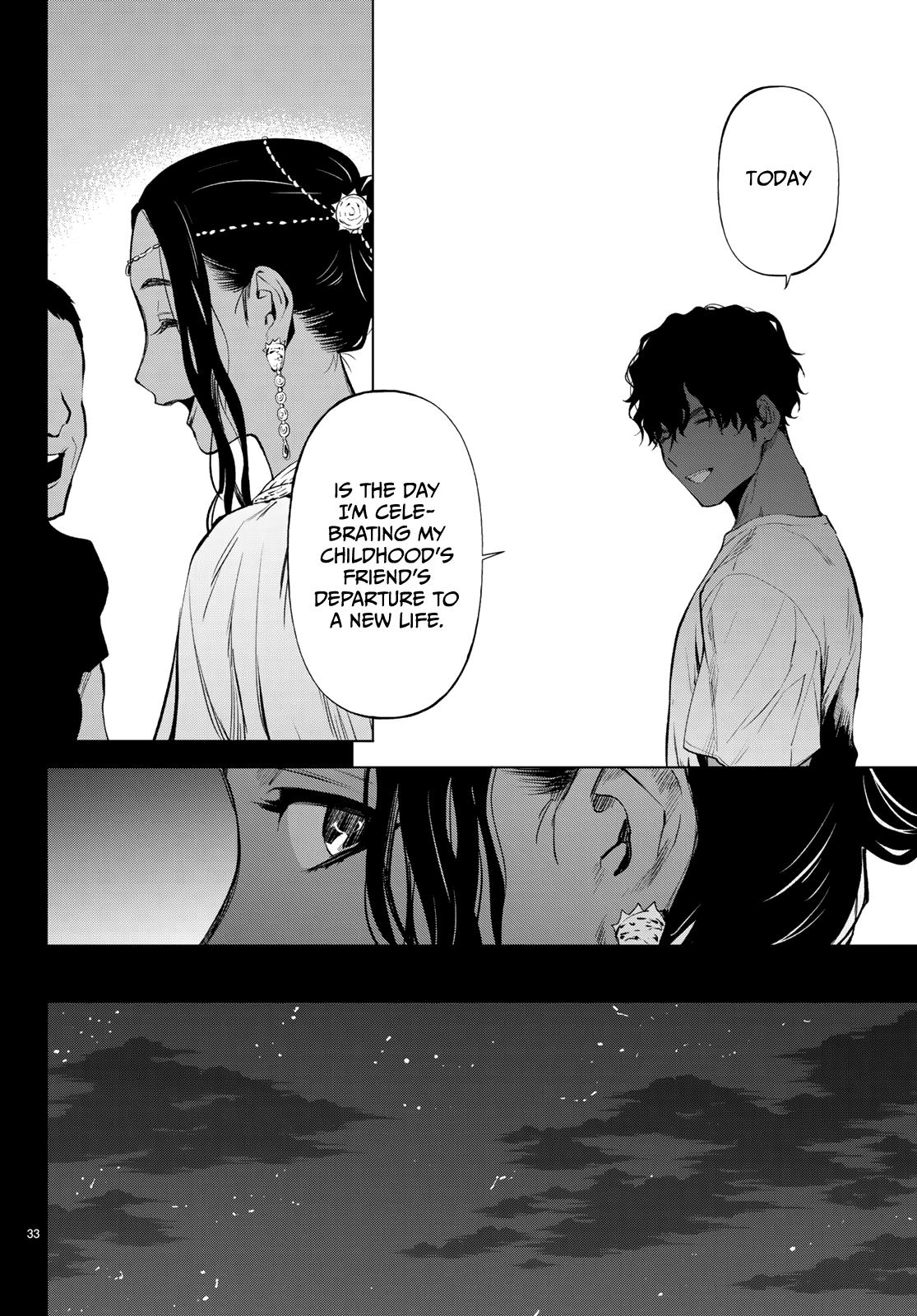 Konya wa Tsuki ga Kirei Desu ga, Toriaezu Shi ne Chapter 44 page 33 - Chapter 44: Origin