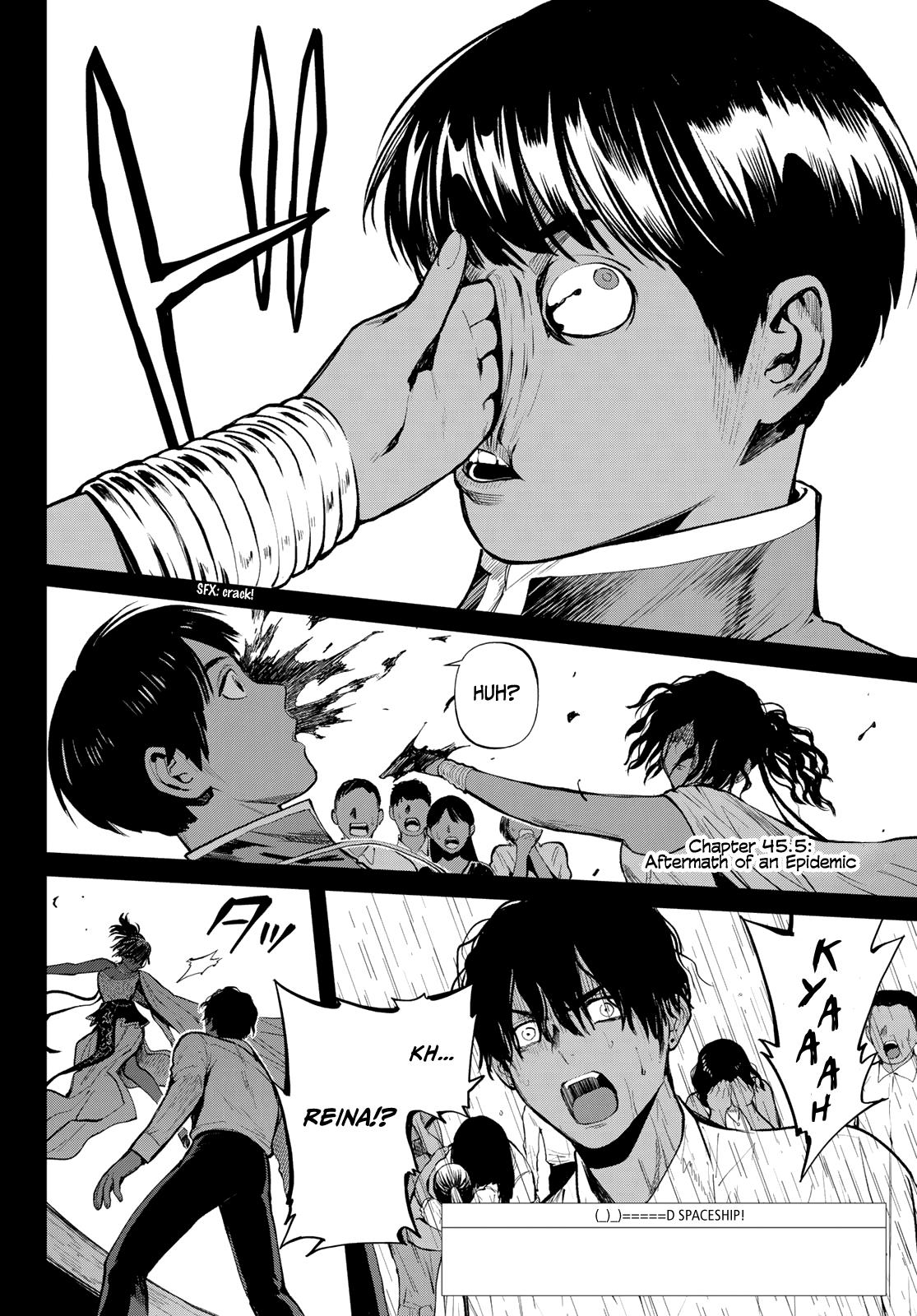 Konya wa Tsuki ga Kirei Desu ga, Toriaezu Shi ne Chapter 45.5 page 2 - Chapter 45.5: Aftermath of an epidemic