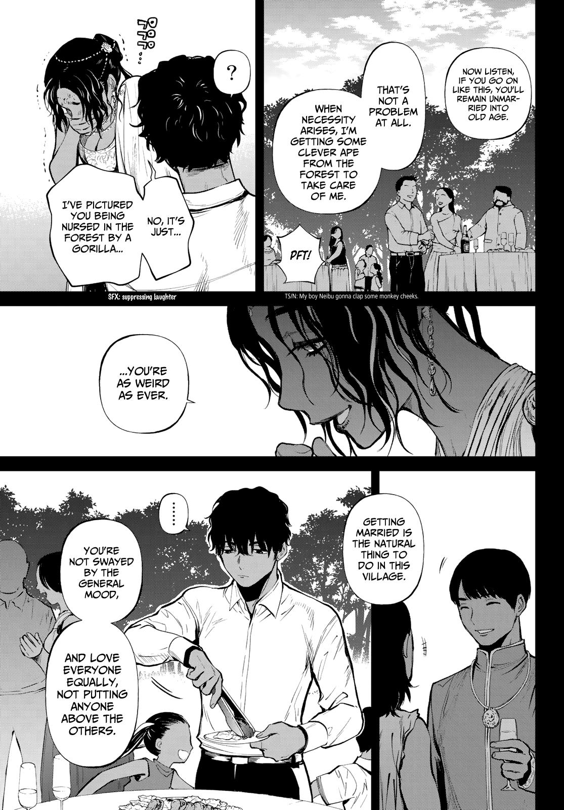 Konya wa Tsuki ga Kirei Desu ga, Toriaezu Shi ne Chapter 45 page 13 - Chapter 45: Prelude to an Epidemic