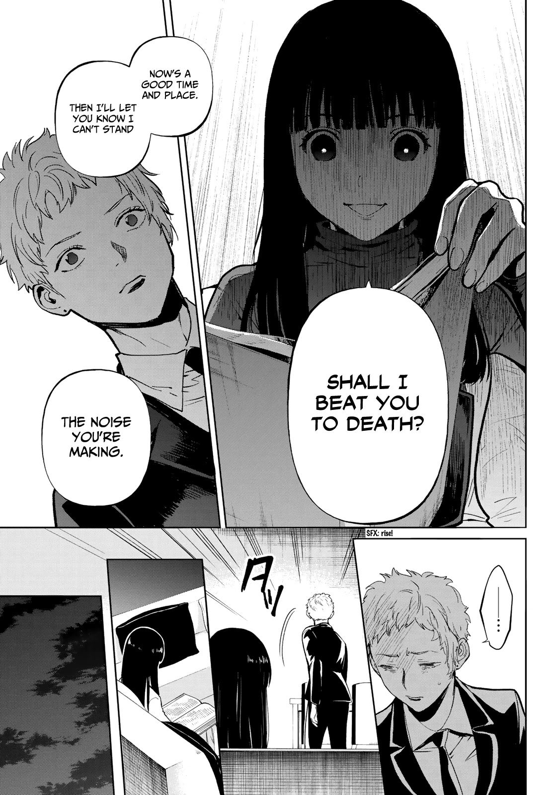 Konya wa Tsuki ga Kirei Desu ga, Toriaezu Shi ne Chapter 49 page 10 - Chapter 49: Wicked