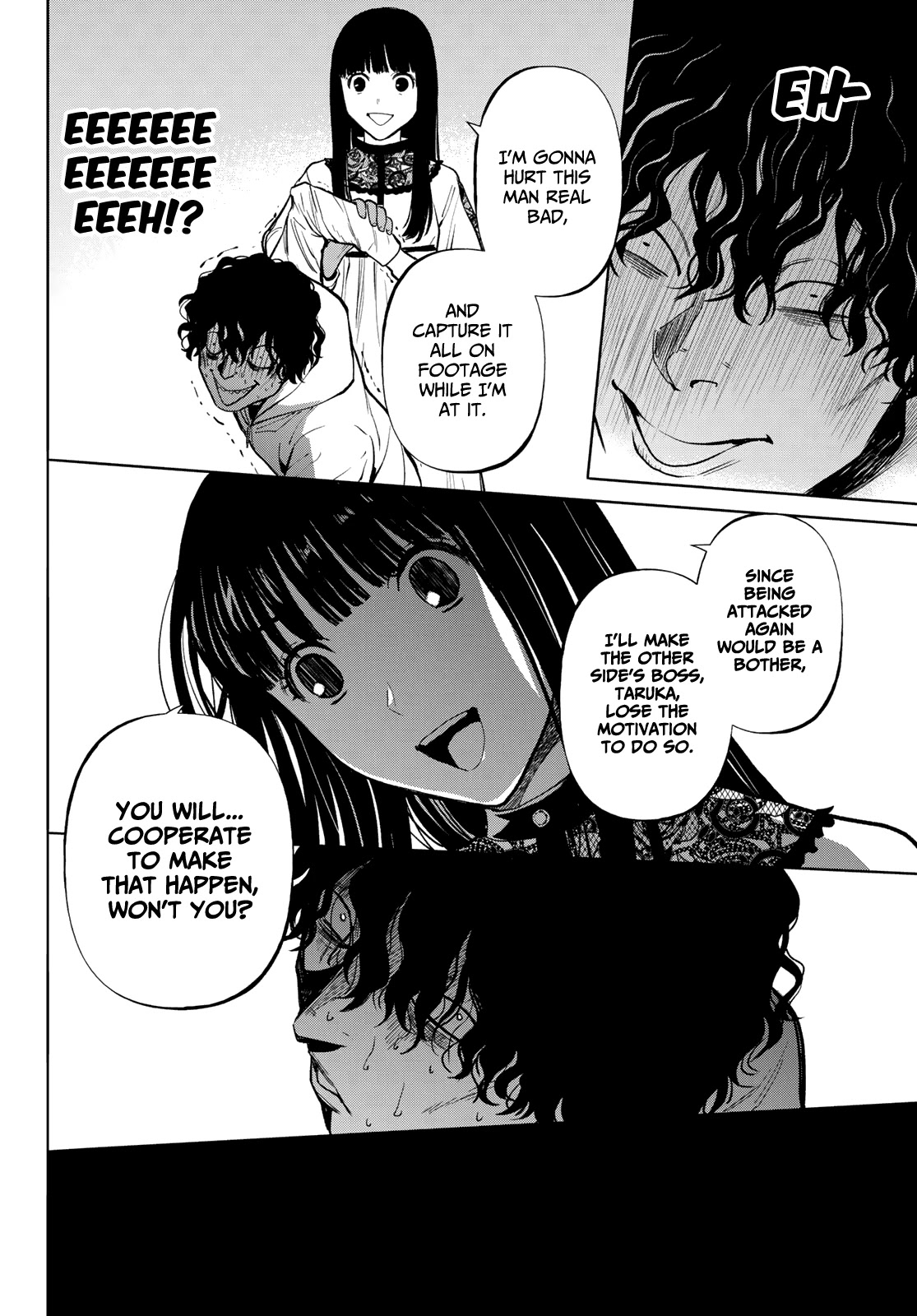 Konya wa Tsuki ga Kirei Desu ga, Toriaezu Shi ne Chapter 49 page 38 - Chapter 49: Wicked