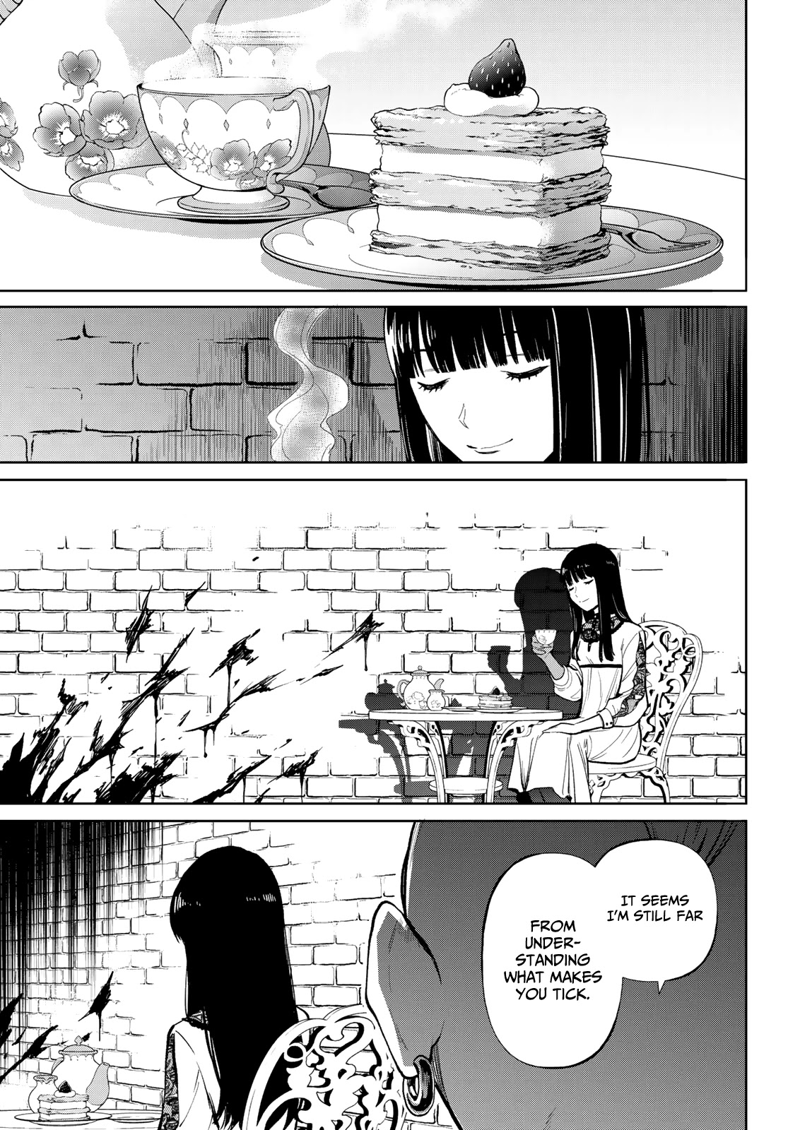 Konya wa Tsuki ga Kirei Desu ga, Toriaezu Shi ne Chapter 49 page 39 - Chapter 49: Wicked