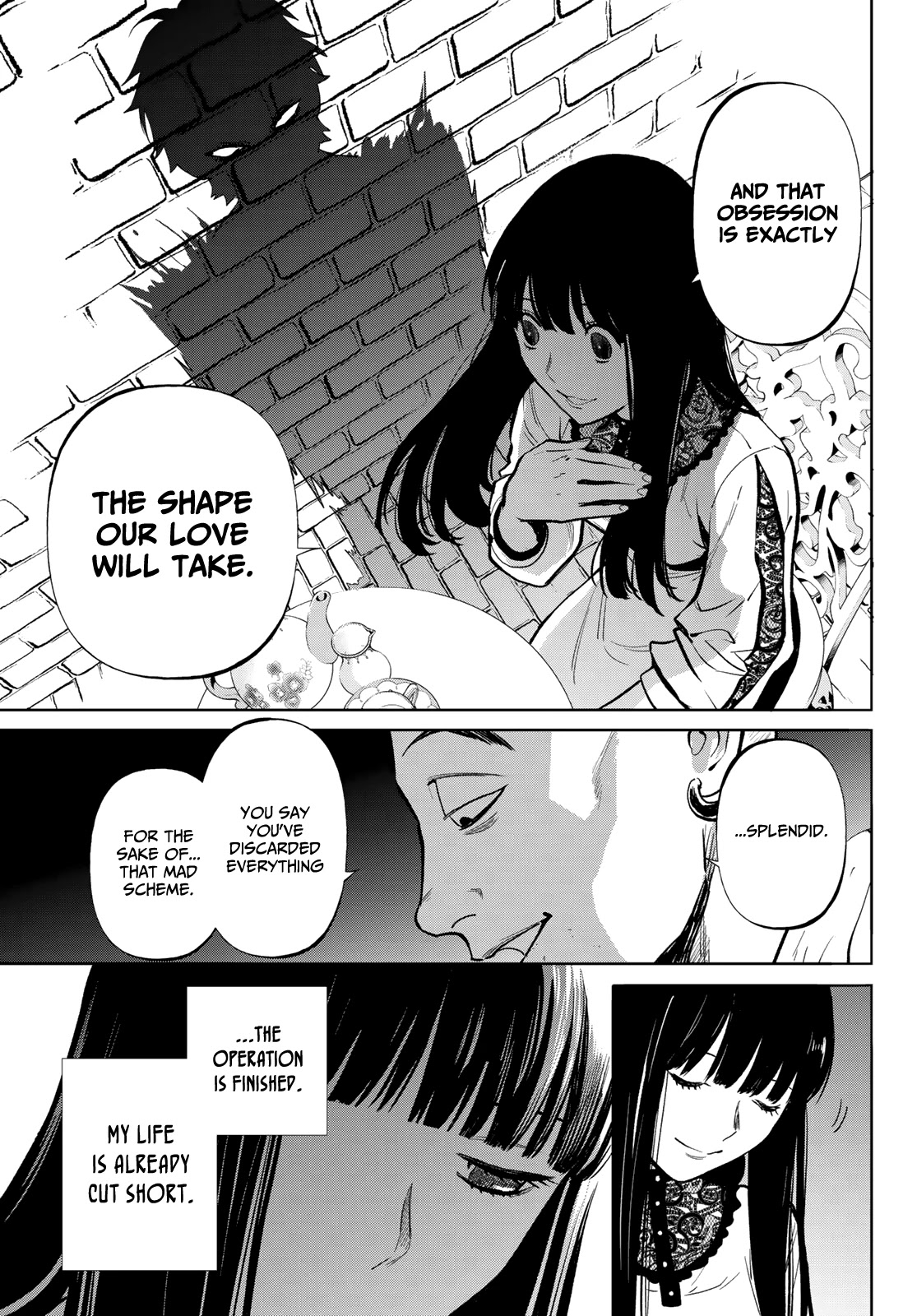 Konya wa Tsuki ga Kirei Desu ga, Toriaezu Shi ne Chapter 49 page 43 - Chapter 49: Wicked