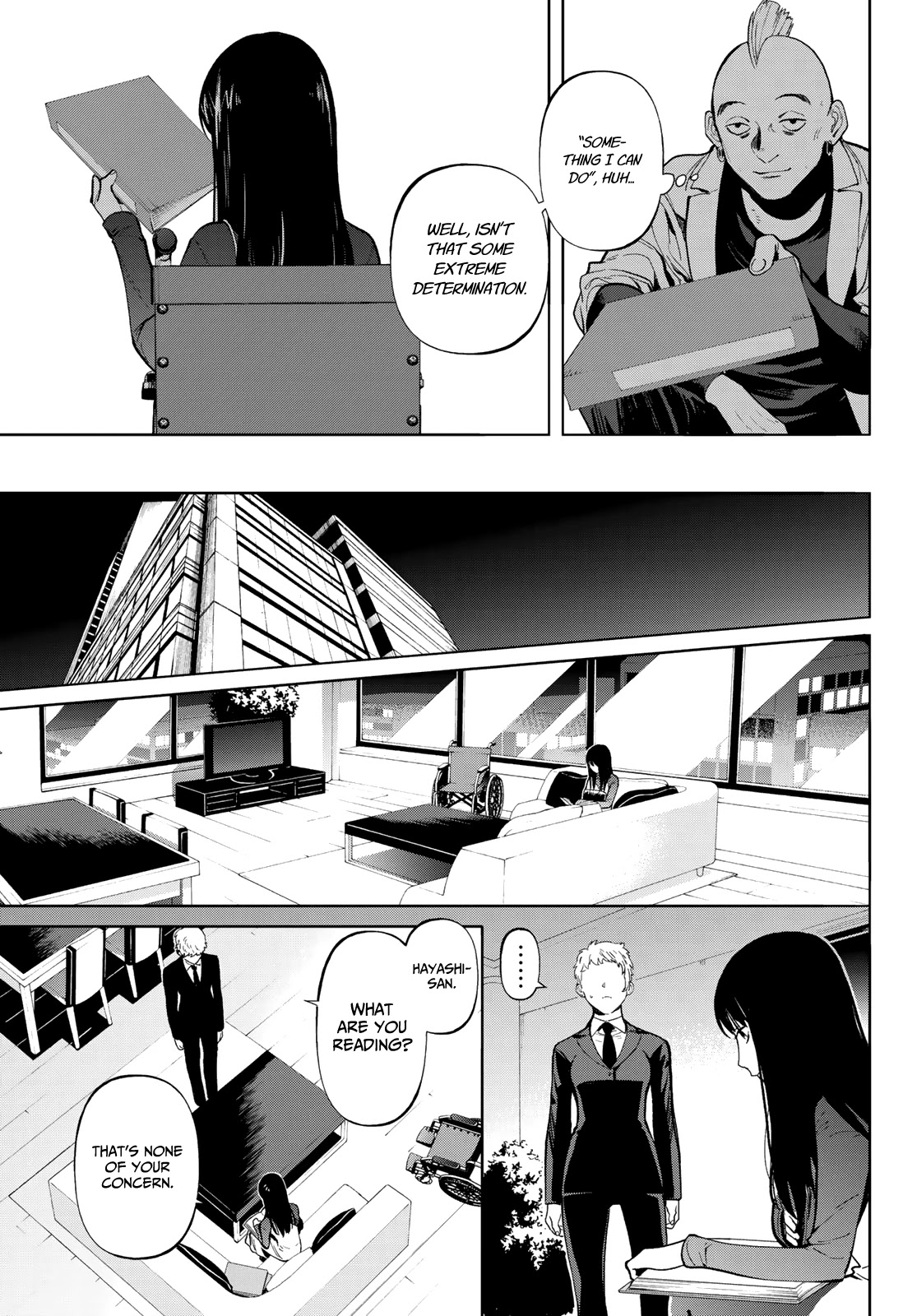 Konya wa Tsuki ga Kirei Desu ga, Toriaezu Shi ne Chapter 49 page 8 - Chapter 49: Wicked