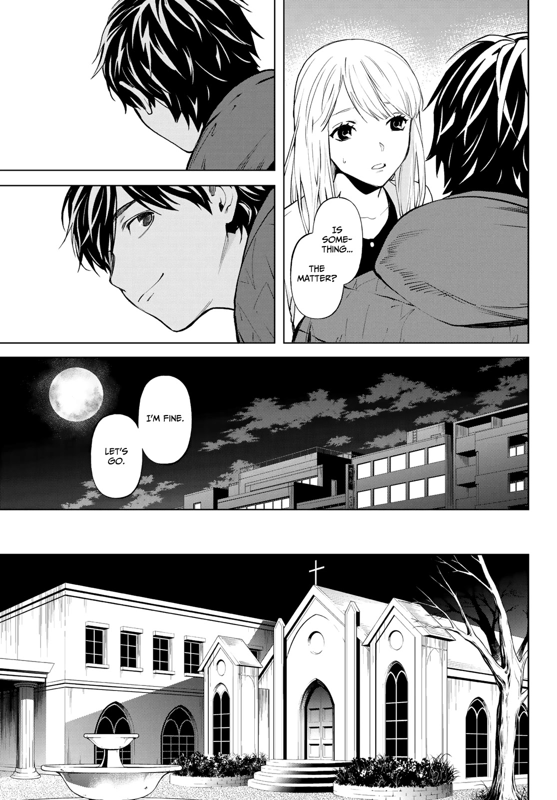 Konya wa Tsuki ga Kirei Desu ga, Toriaezu Shi ne Chapter 51 page 13 - Chapter 51: Moonlit night