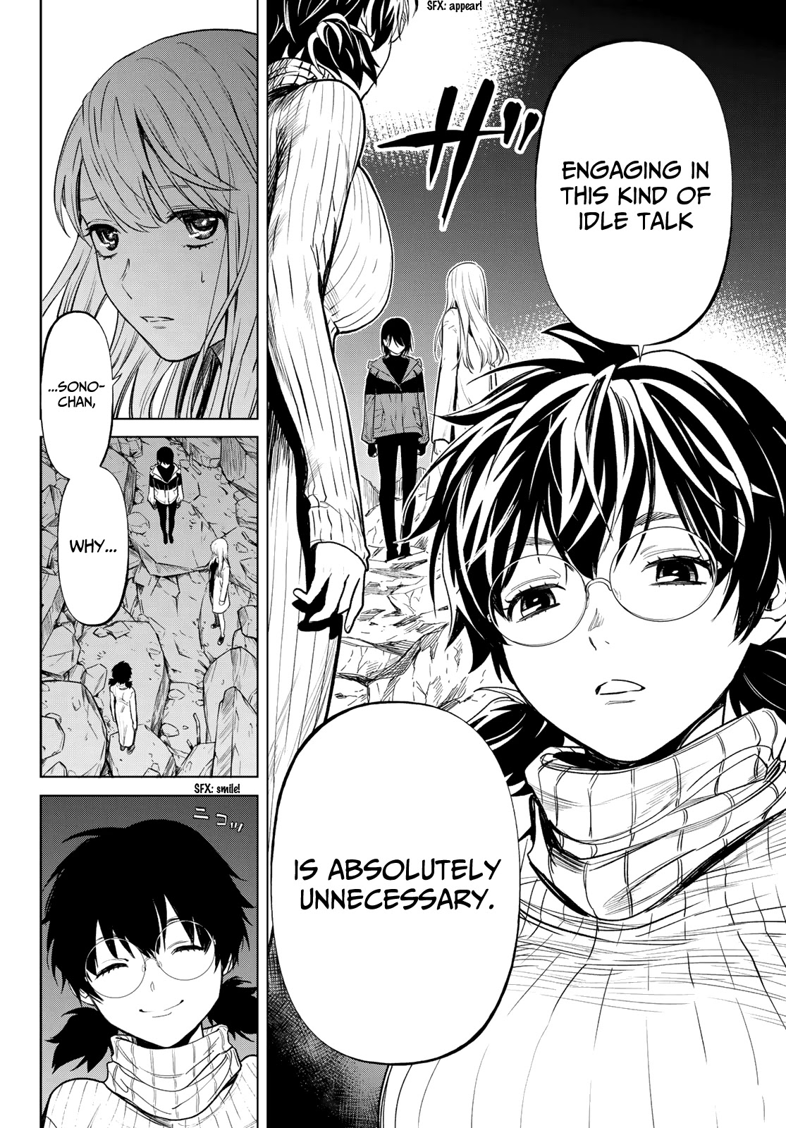Konya wa Tsuki ga Kirei Desu ga, Toriaezu Shi ne Chapter 52 page 21 - Chapter 52: Former close friends
