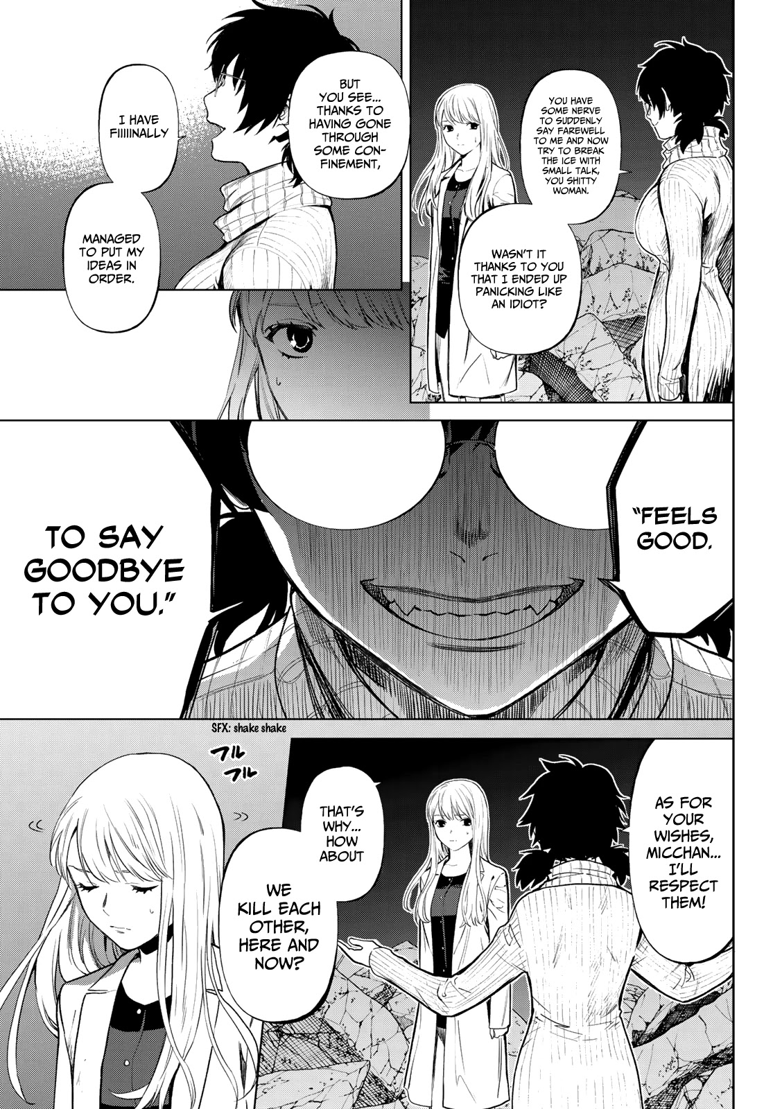 Konya wa Tsuki ga Kirei Desu ga, Toriaezu Shi ne Chapter 52 page 22 - Chapter 52: Former close friends