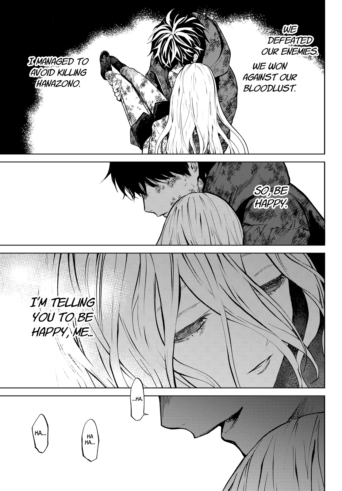 Konya wa Tsuki ga Kirei Desu ga, Toriaezu Shi ne Chapter 56 page 36 - Chapter 56: End