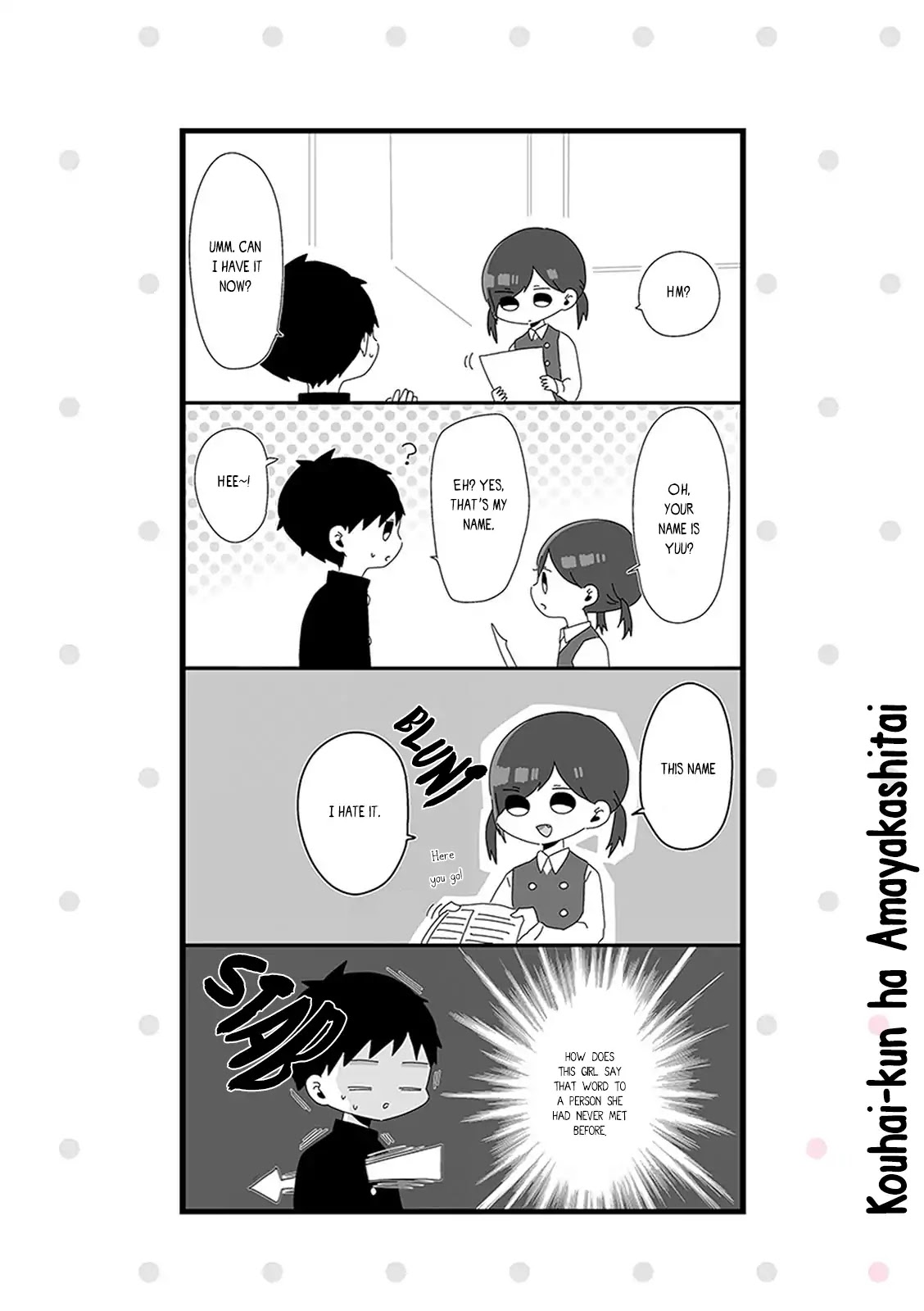 Kouhai-kun wa Amayakashitai Chapter 0.5 page 2 - Chapter 0.5