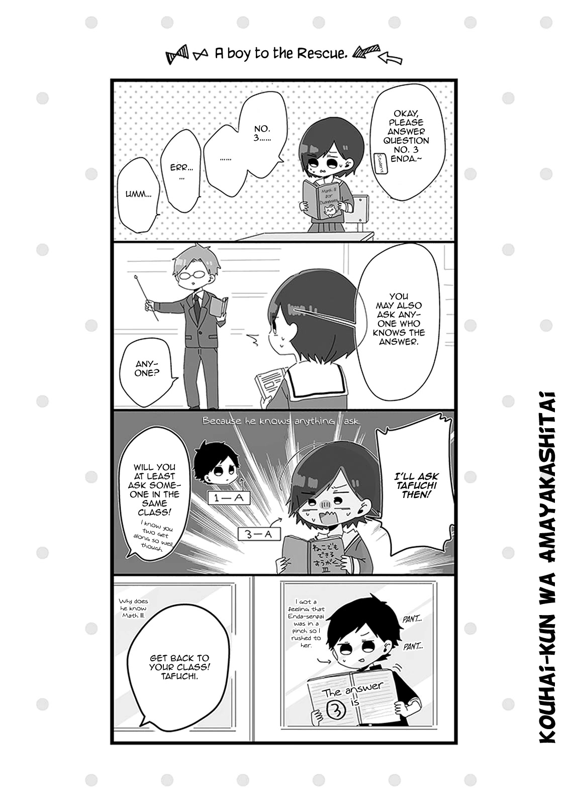 Kouhai-kun wa Amayakashitai Chapter 5 page 2 - Chapter 5: A boy to the Rescue.