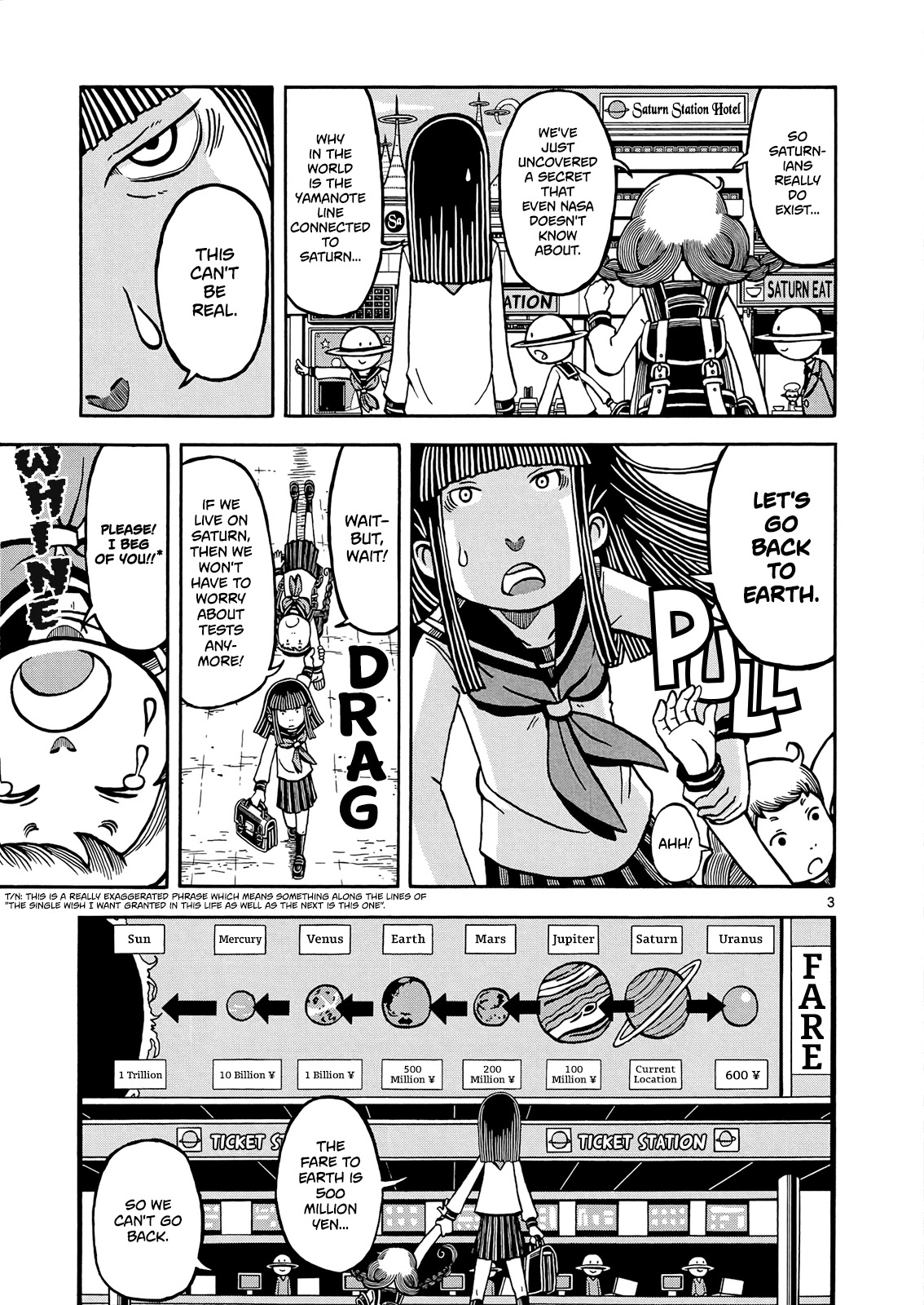 Koukishin wa Joshikousei wo Korosu Chapter 2 page 4 - Chapter 2: From The Train Tracks To The Ringed Planet
