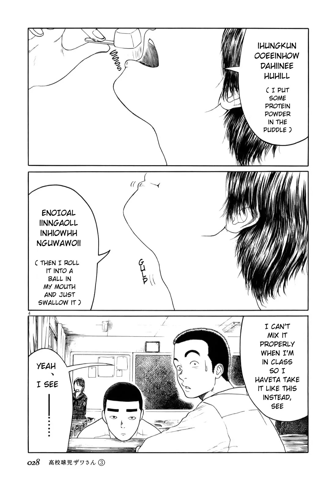 Koukou Kyuuji Zawa-san Chapter 35 page 4 - Chapter 35: Protein ?