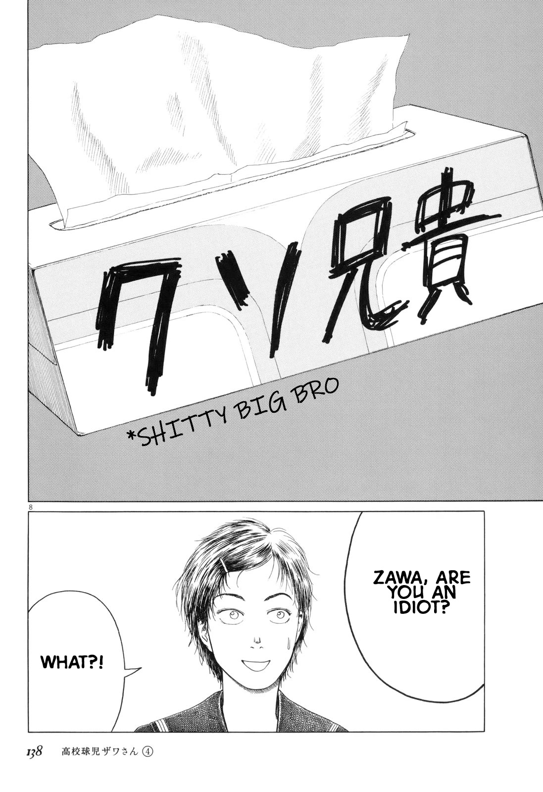 Koukou Kyuuji Zawa-san Chapter 63 page 8 - Chapter 63: A Man's Ordeal