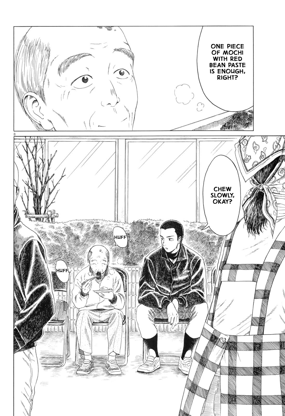 Koukou Kyuuji Zawa-san Chapter 65 page 8 - Chapter 65: Mochi Pounding Event