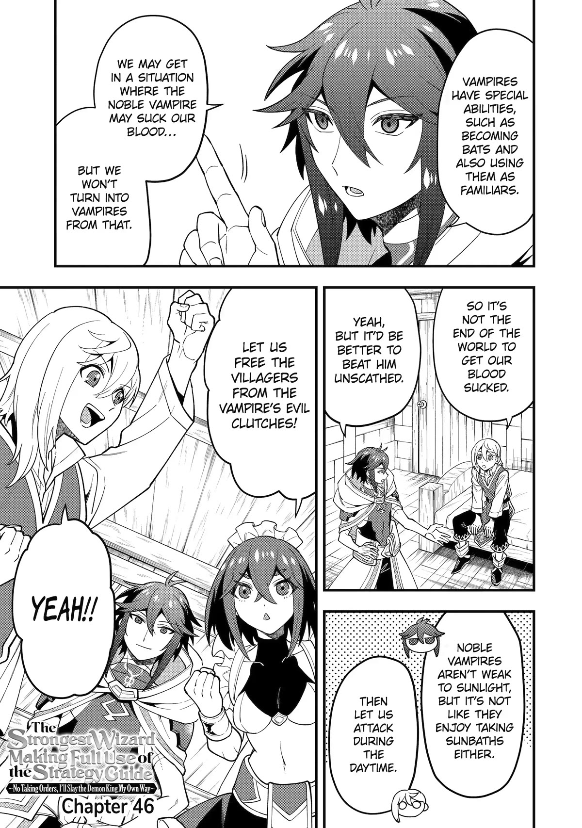 Kouryakuhon o Kushi Suru Saikyou no Mahoutsukai ~< meirei sa sero > to wa Iwa Senai Oreryuu Mao Tobatsu Saizen Ruuto ~ Chapter 46 page 1 - Chapter 46